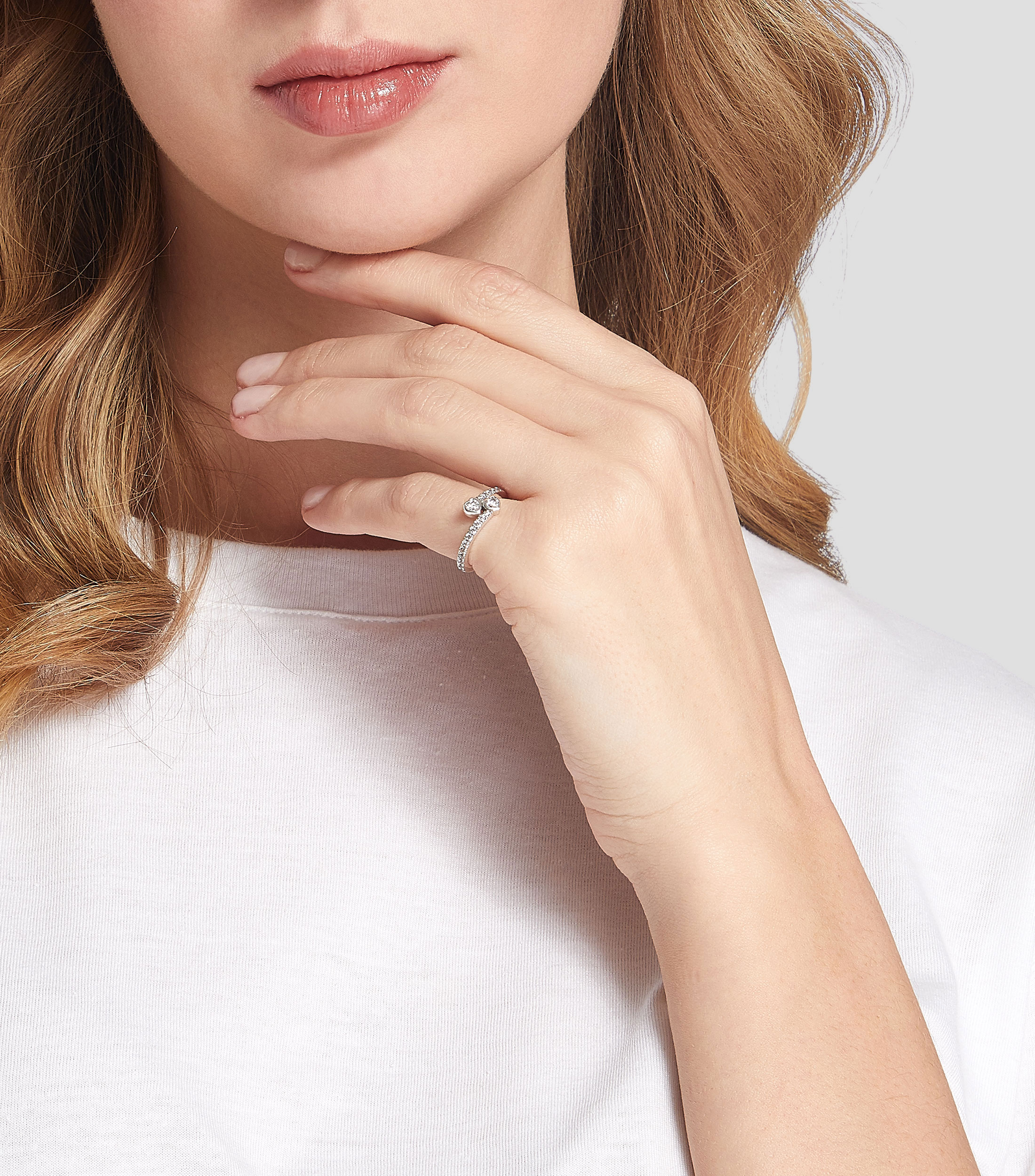 Anillo en plata Forever Hearts Mujer