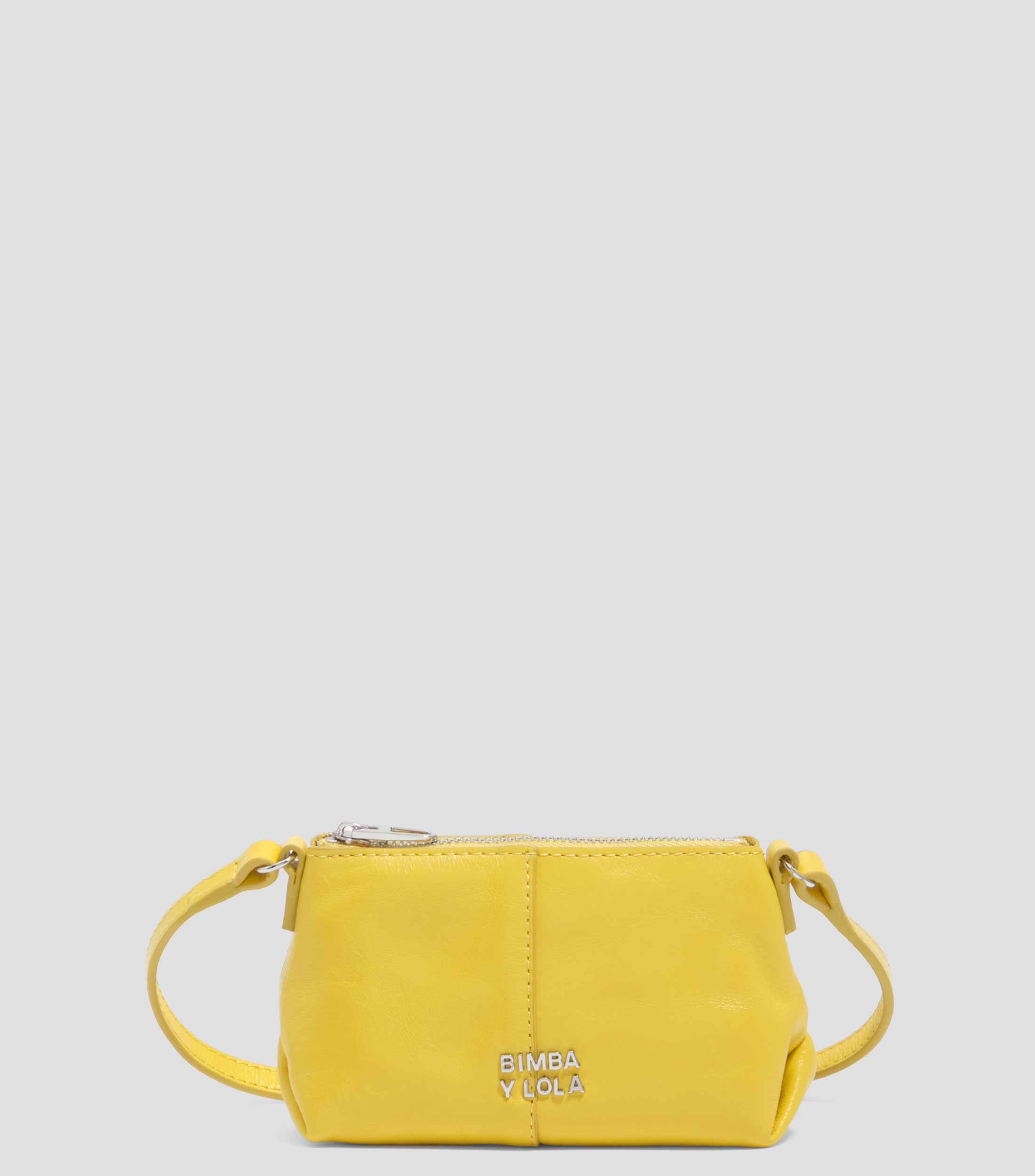 Bolso crossbody micro piel amarillo Mujer