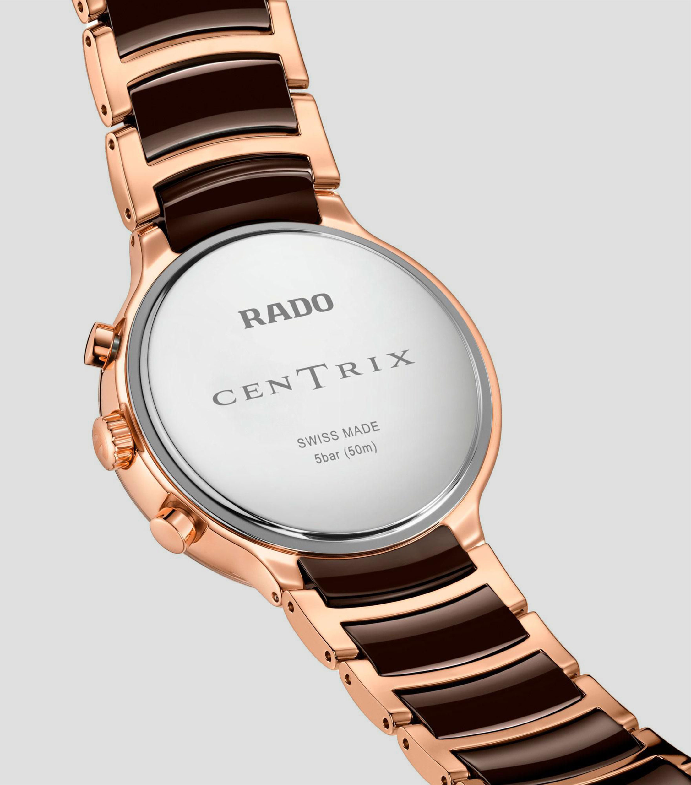 Reloj para hombre Centrix Chronograph Casual Oro rosa, Negro