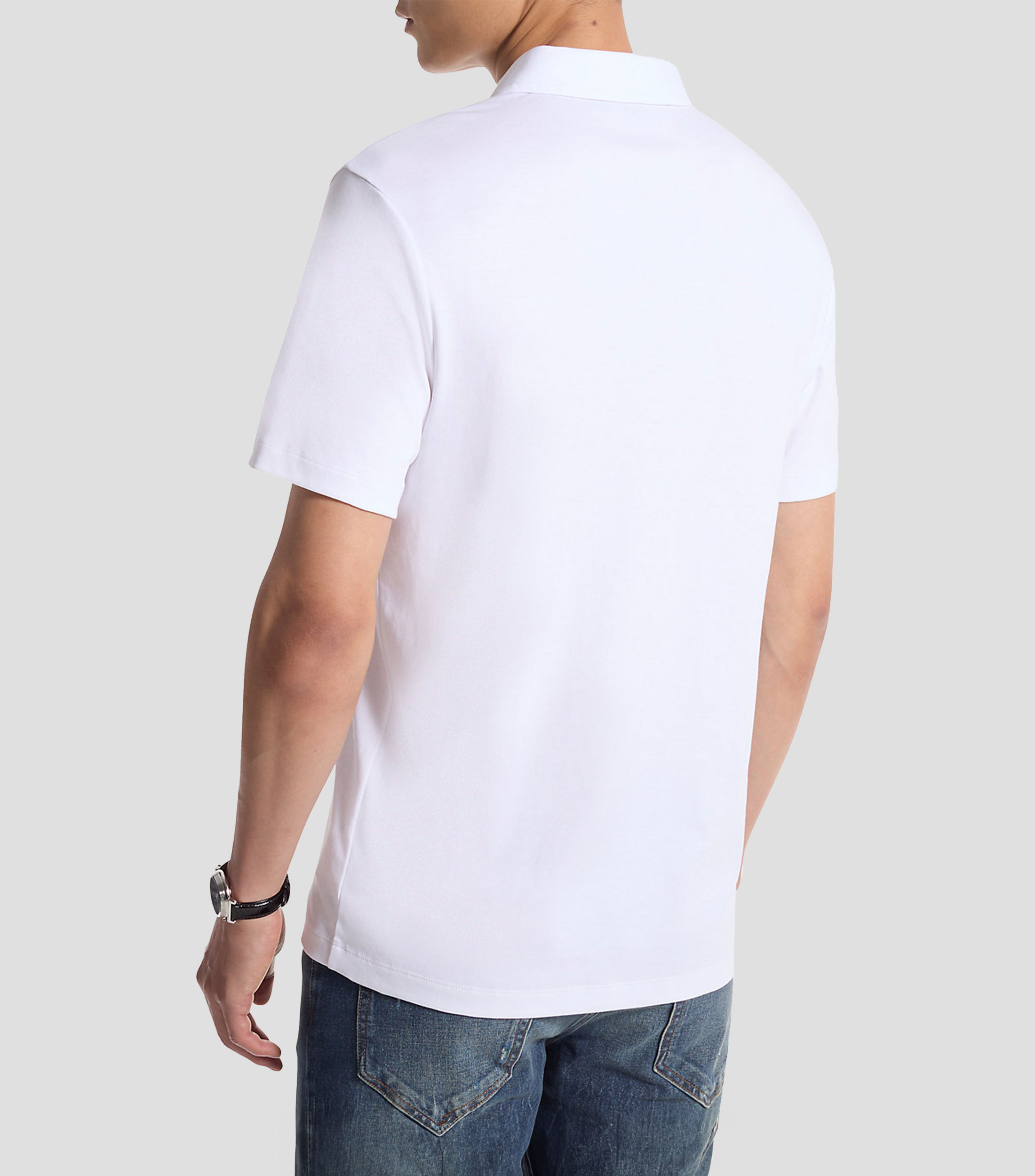 Playera tipo polo manga corta lisa Hombre