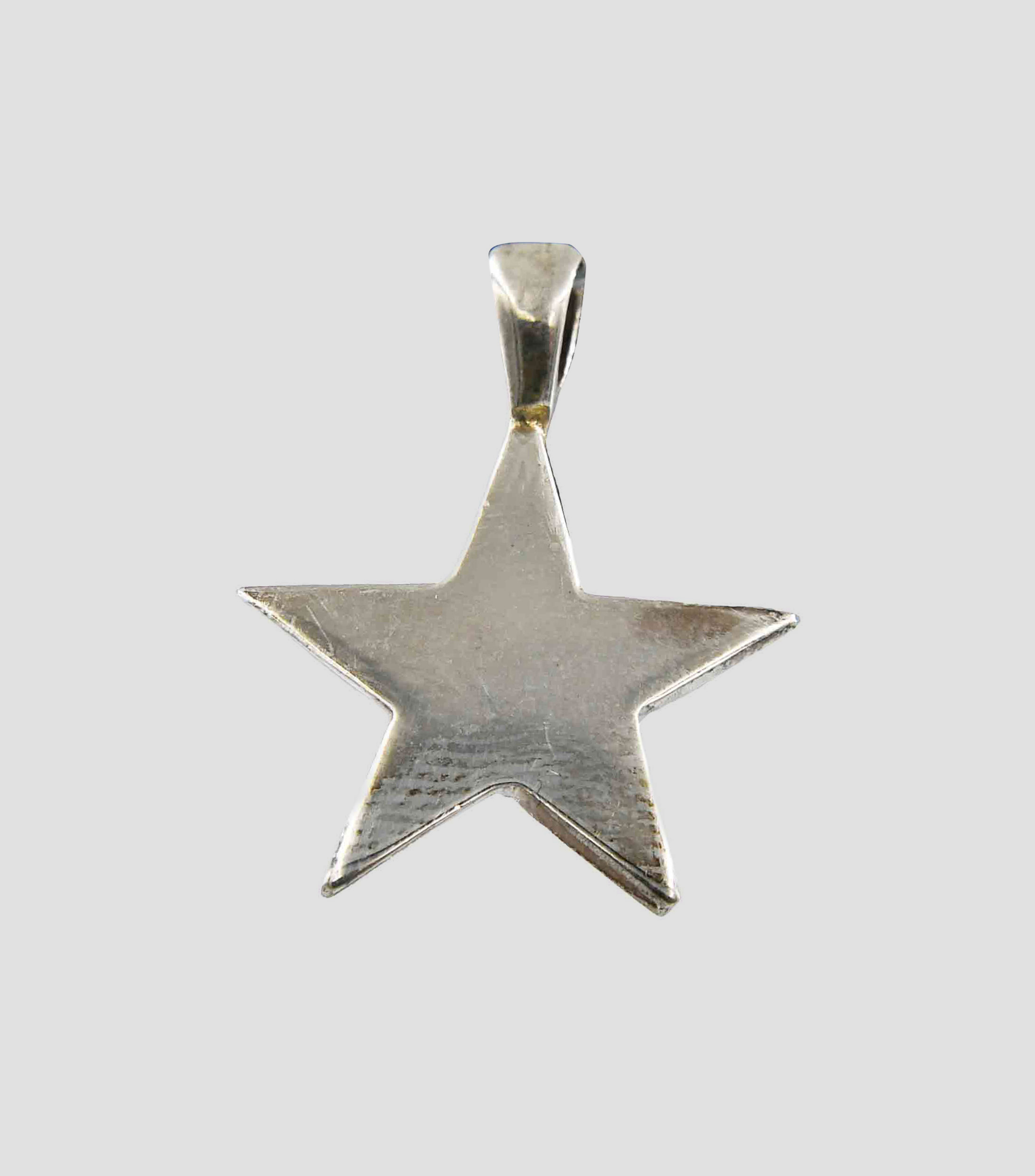 Dije con cadena en plata Estrella Hombre