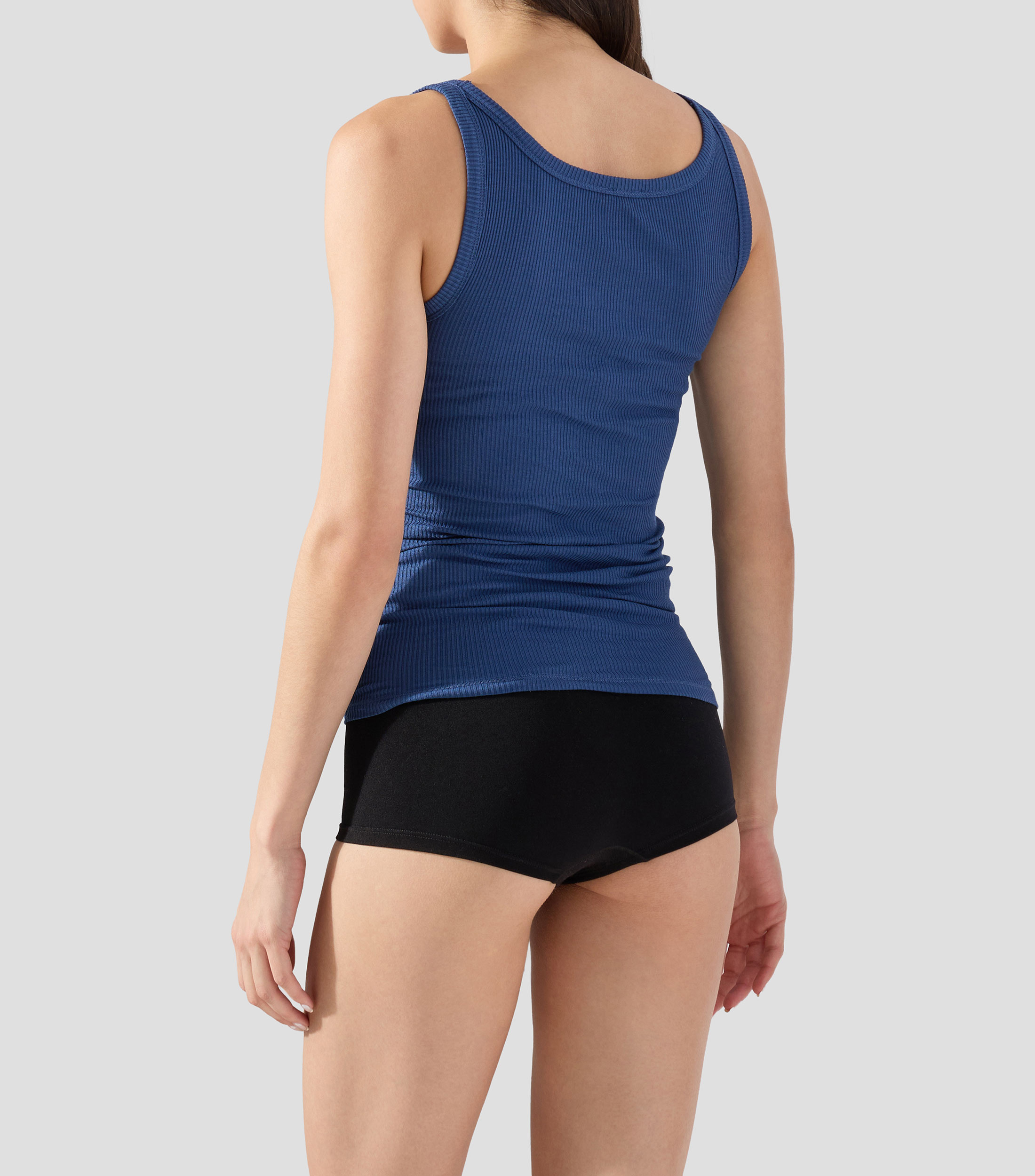 Playera de cuello redondo sin mangas lisa Mujer
