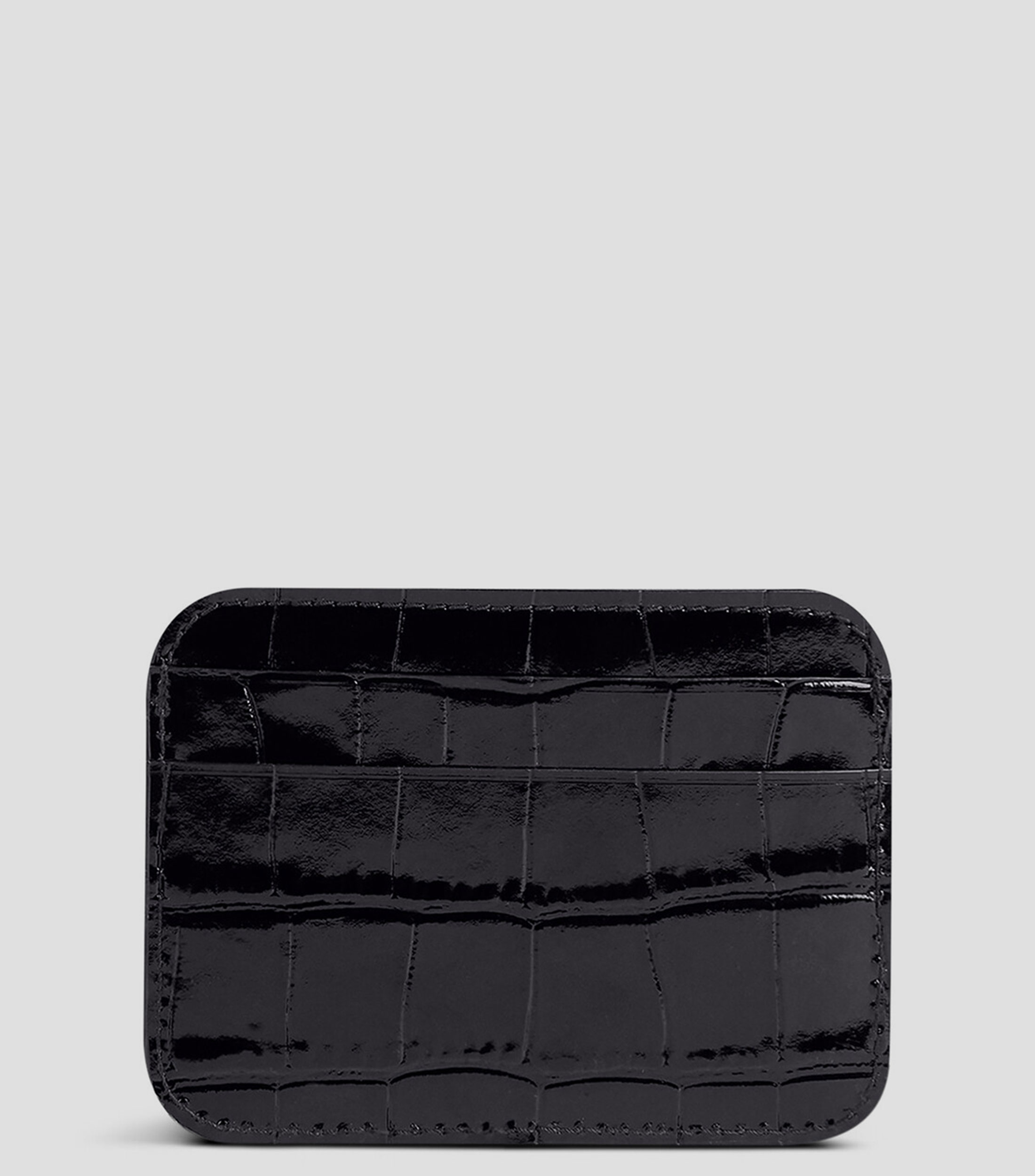 Tarjetero negro en piel Cash liso Unisex