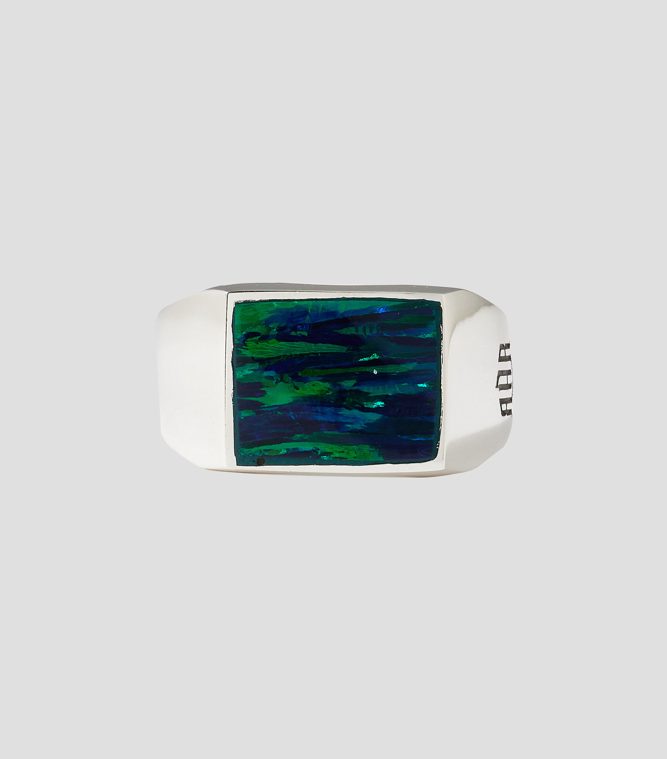 Anillo en Plata .925 con ópalo etíope Hombre
