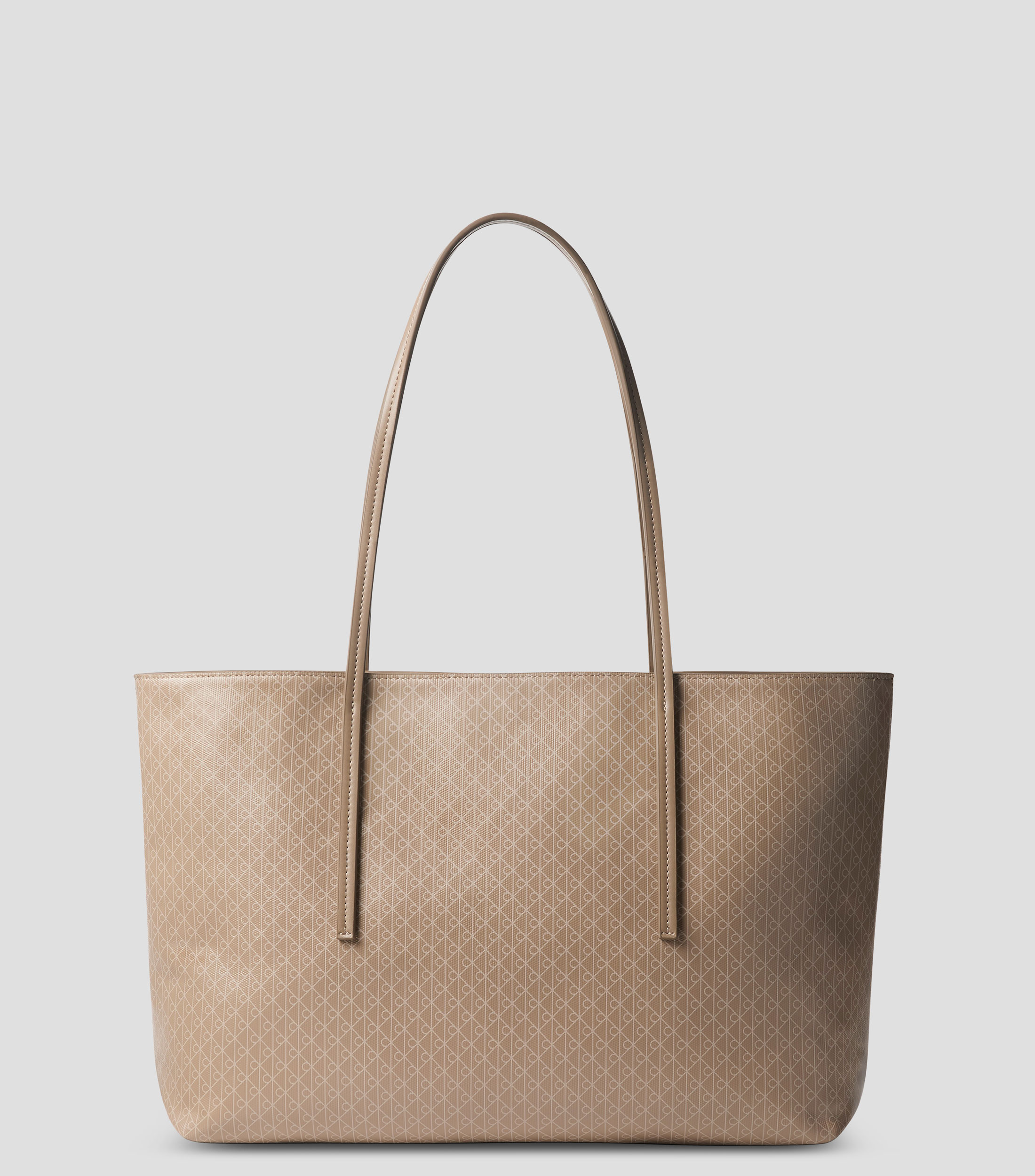 Bolsa tote café Emblem estampada Mujer