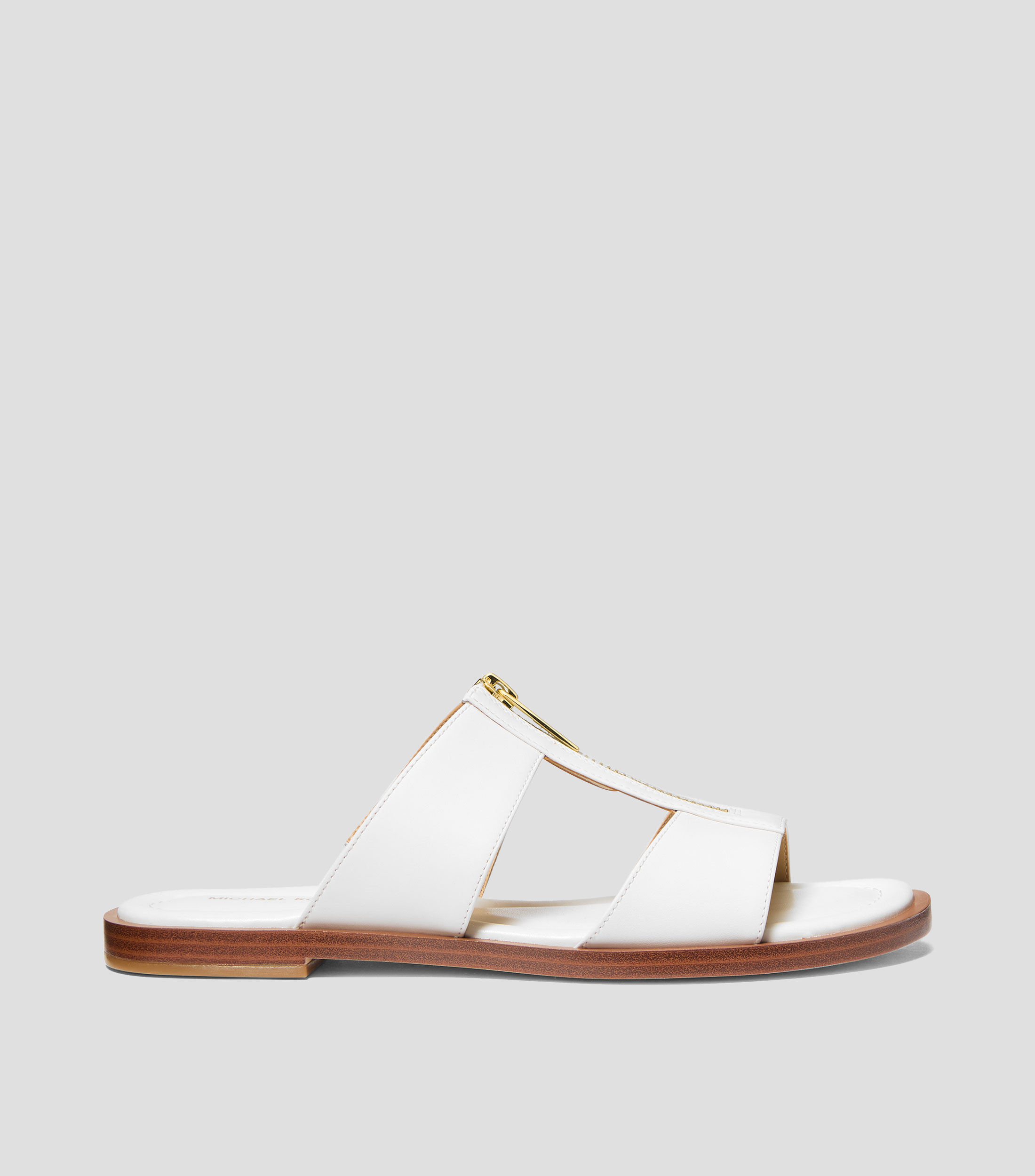 Sandalias planas en piel lisas Mujer