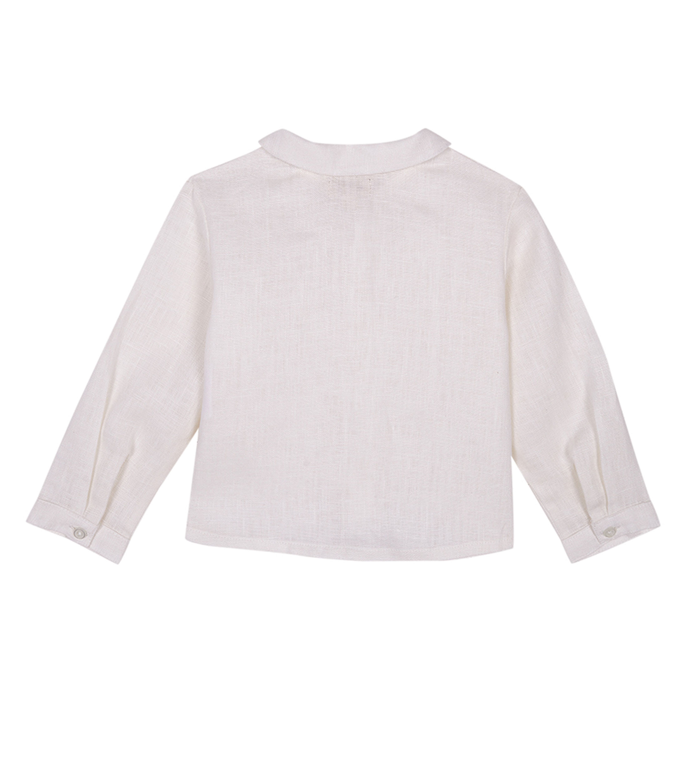 Camisa en lino manga larga Bebé