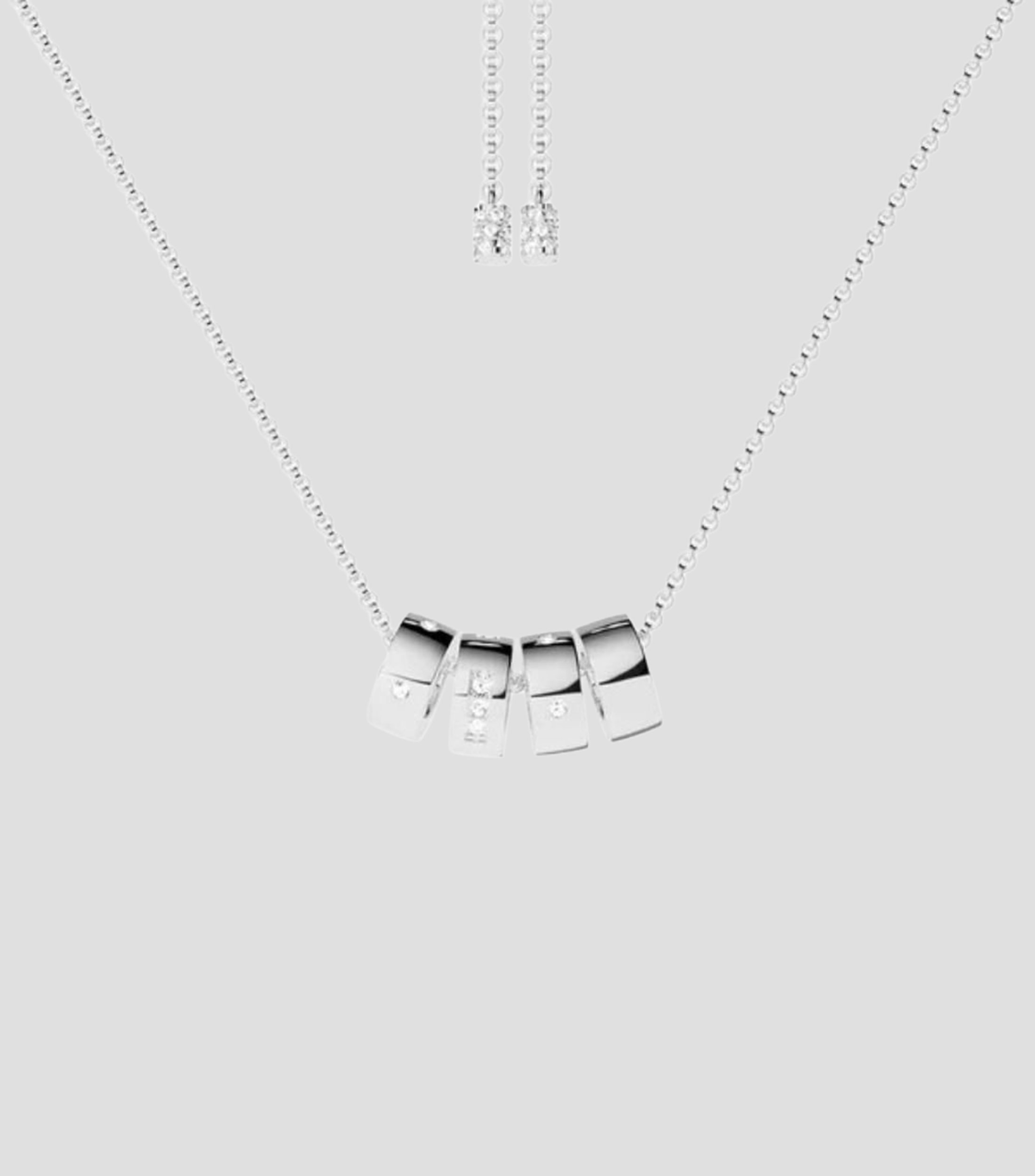Collar Morse Code con circonita Mujer