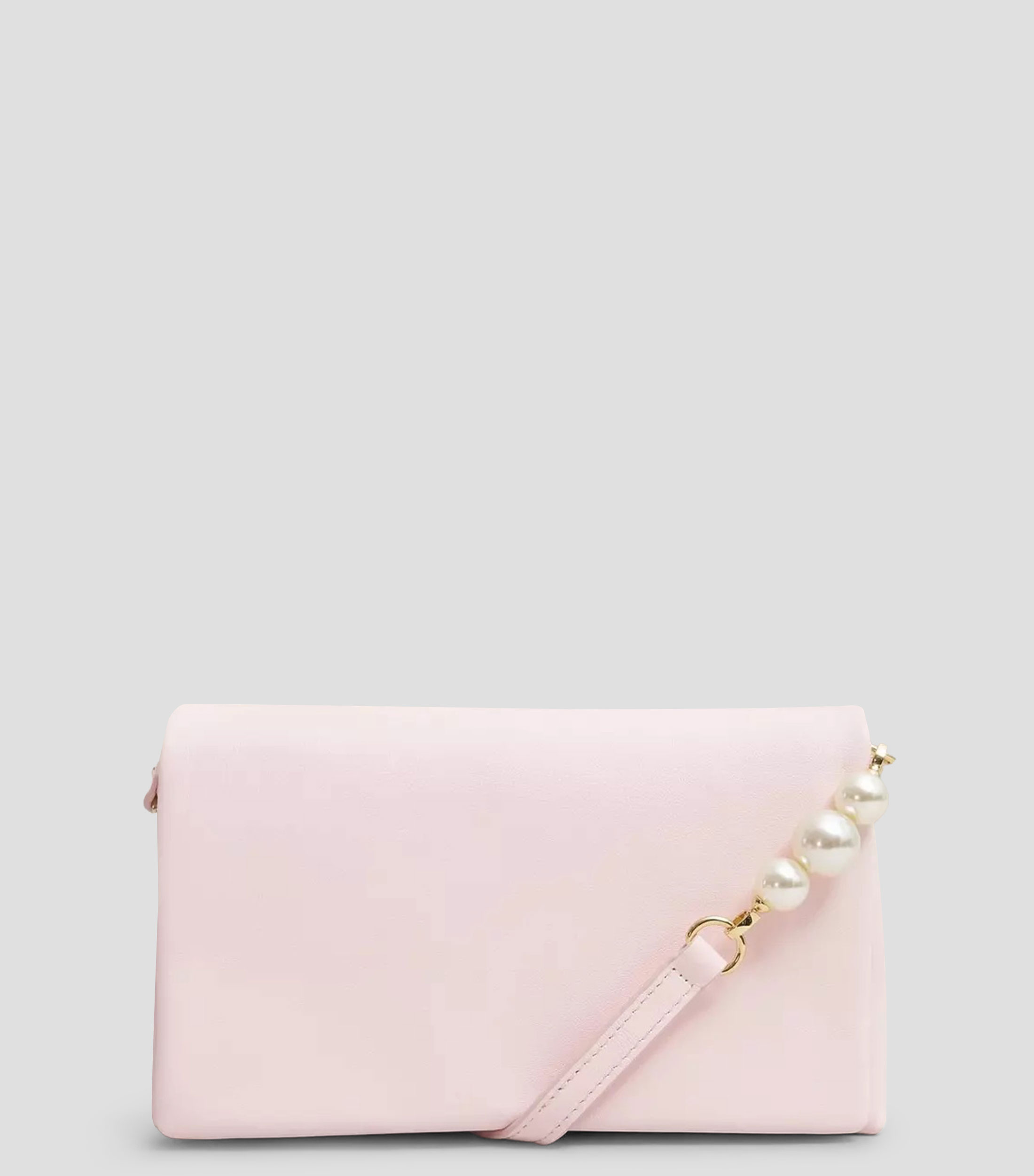 Bolsa clutch rosa en piel Jas Pearl liso Mujer