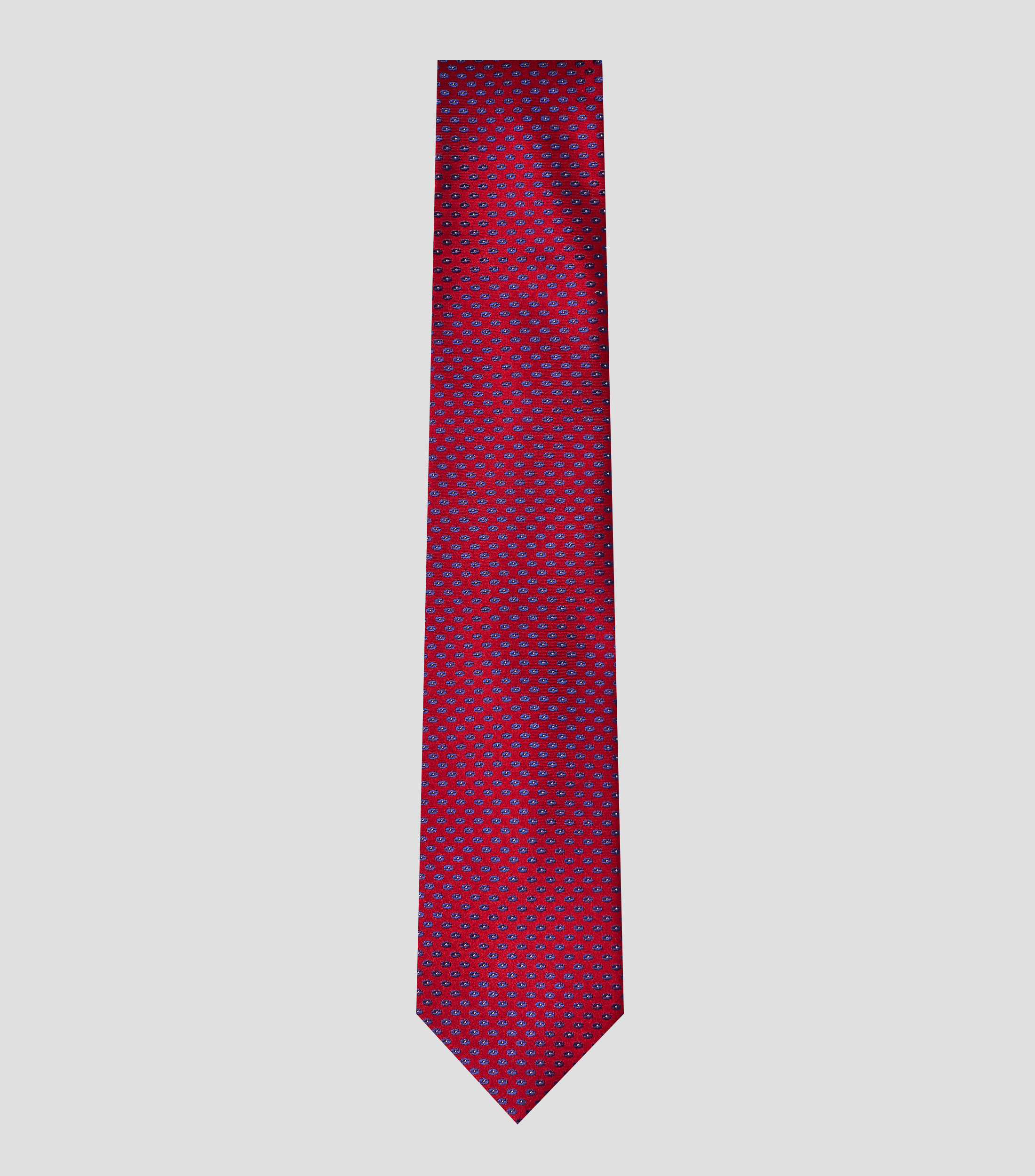 Corbata ancha roja polkadots