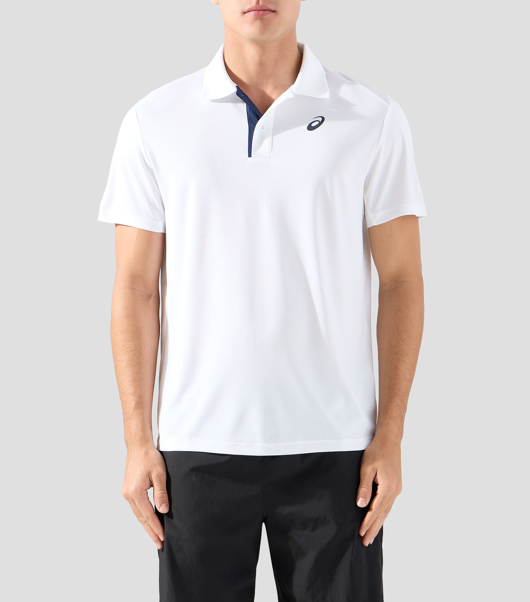 Playera tipo polo para tennis manga corta lisa Hombre