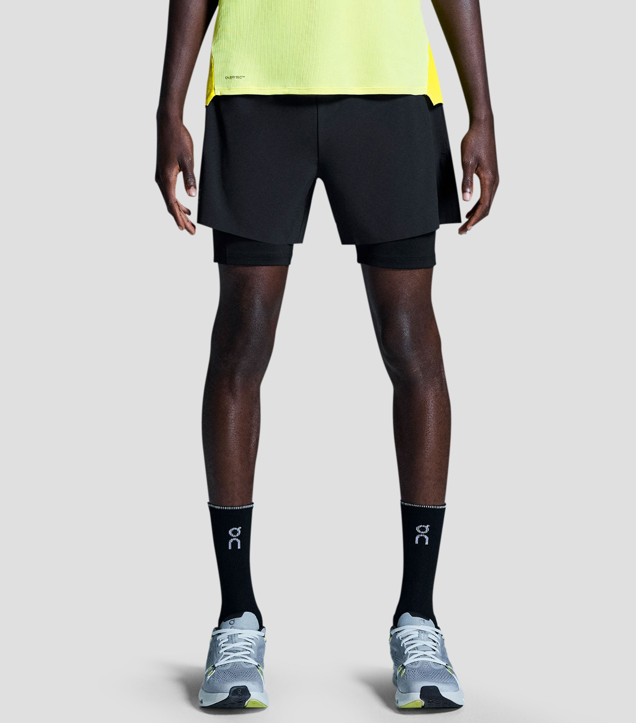 Short para correr liso Hombre