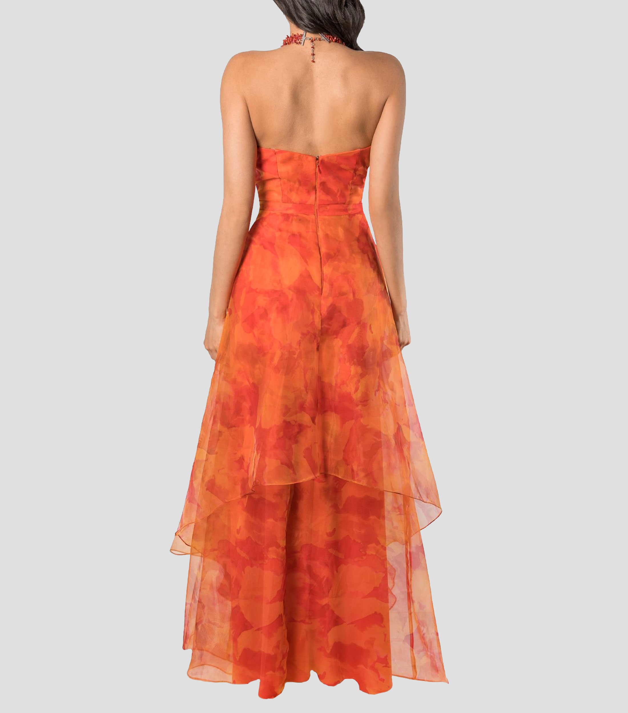 Vestido largo con estampado Mujer