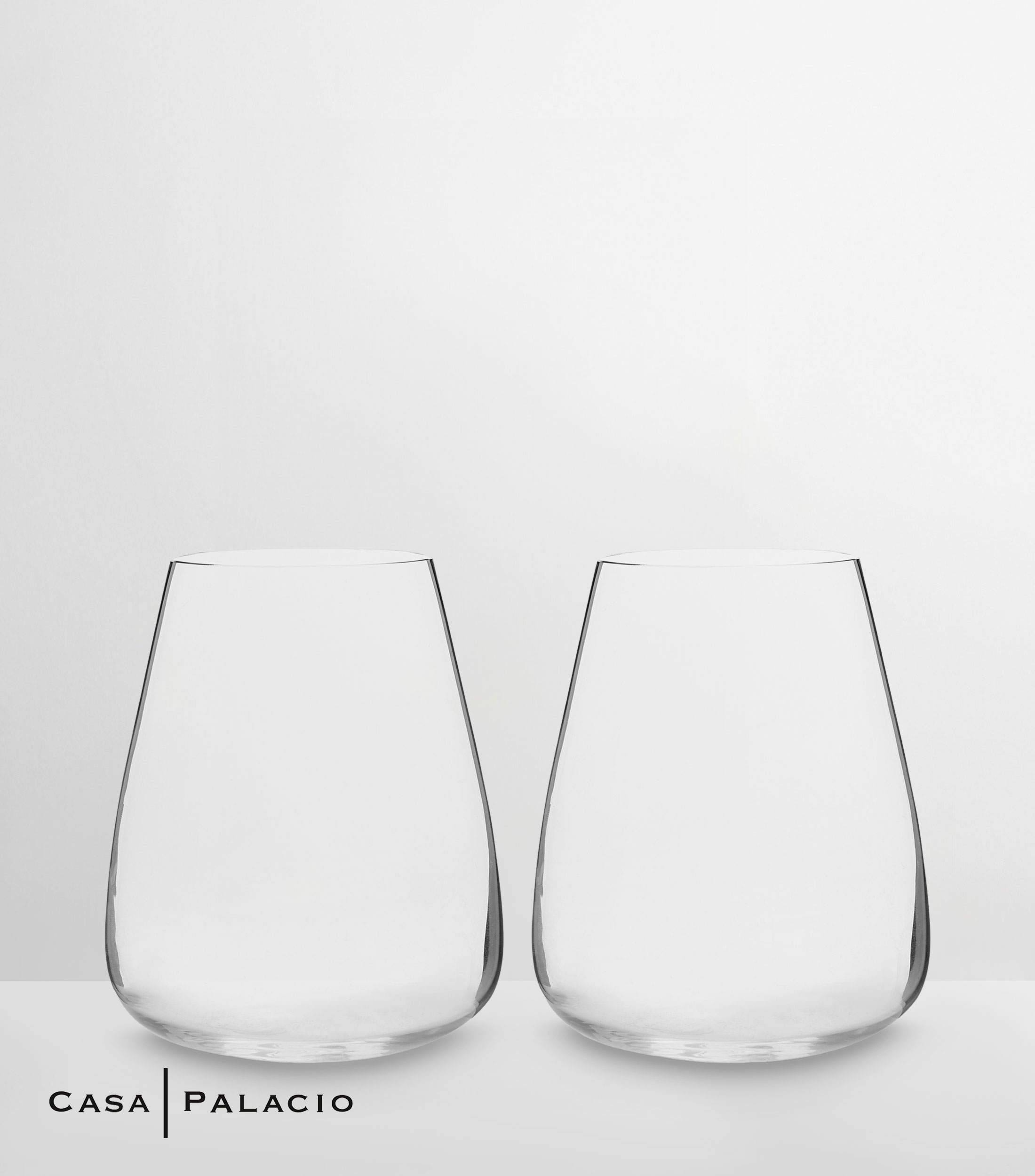 Set de 2 vasos para agua en cristal
