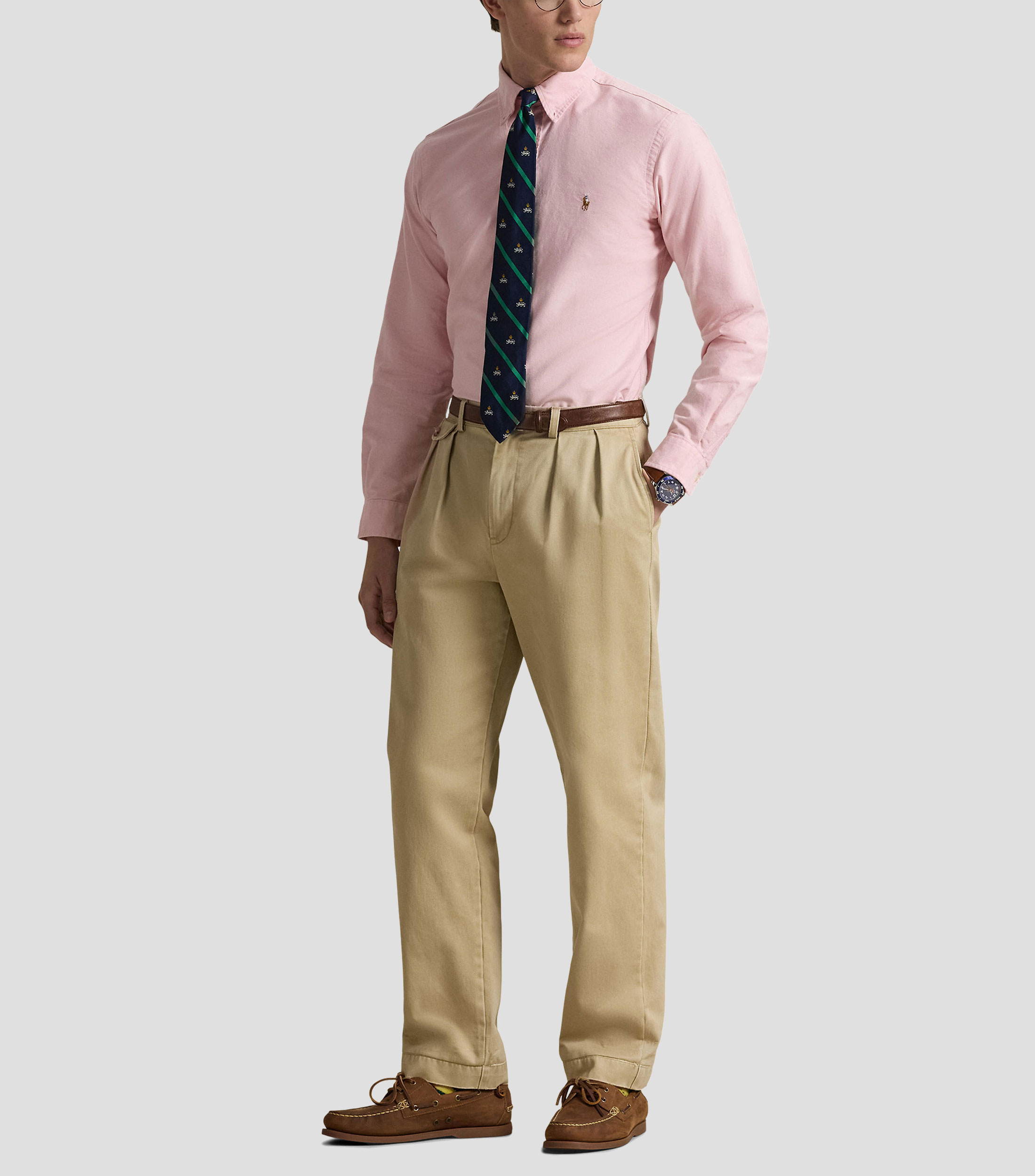 Camisa lisa manga larga Hombre