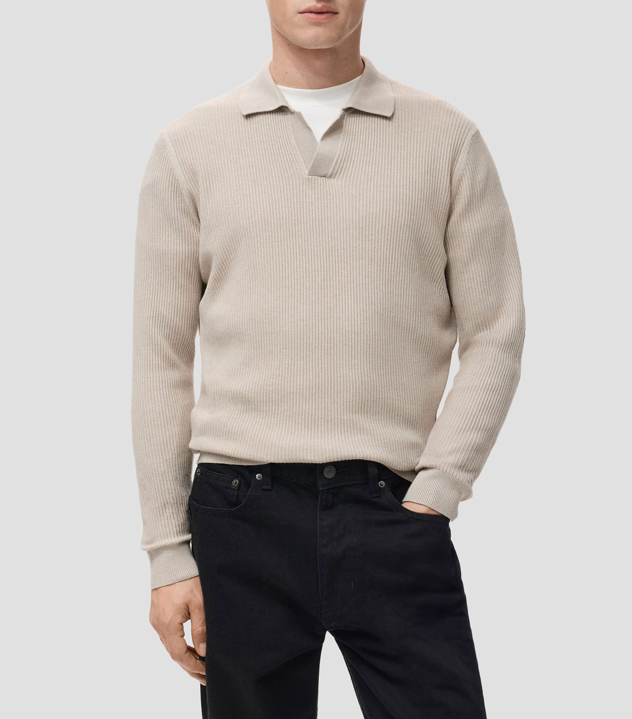 Suéter cuello polo Hombre