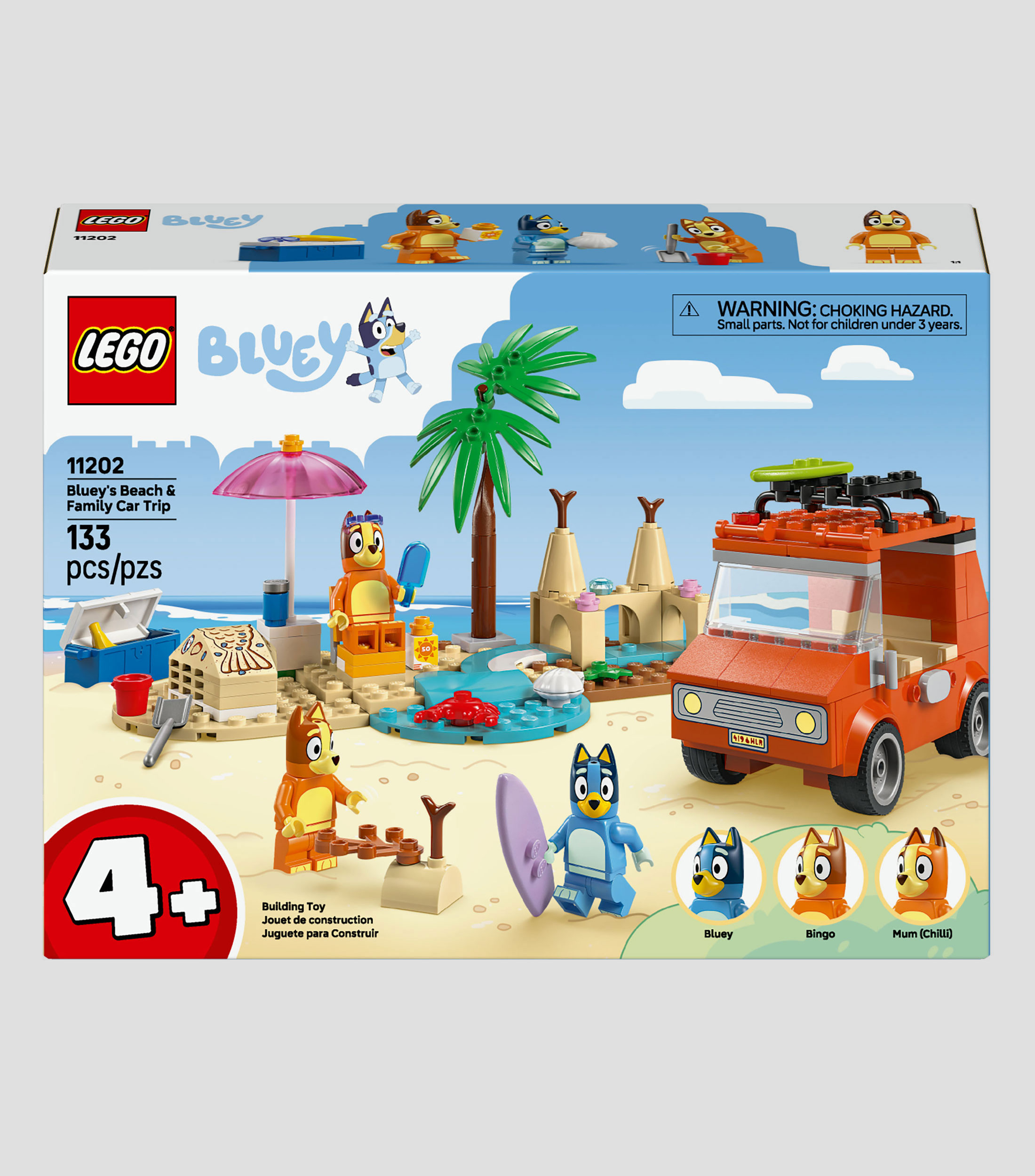 Lego Bluey Excursión Familiar a la Playa de Bluey Juguete de construcción 11202