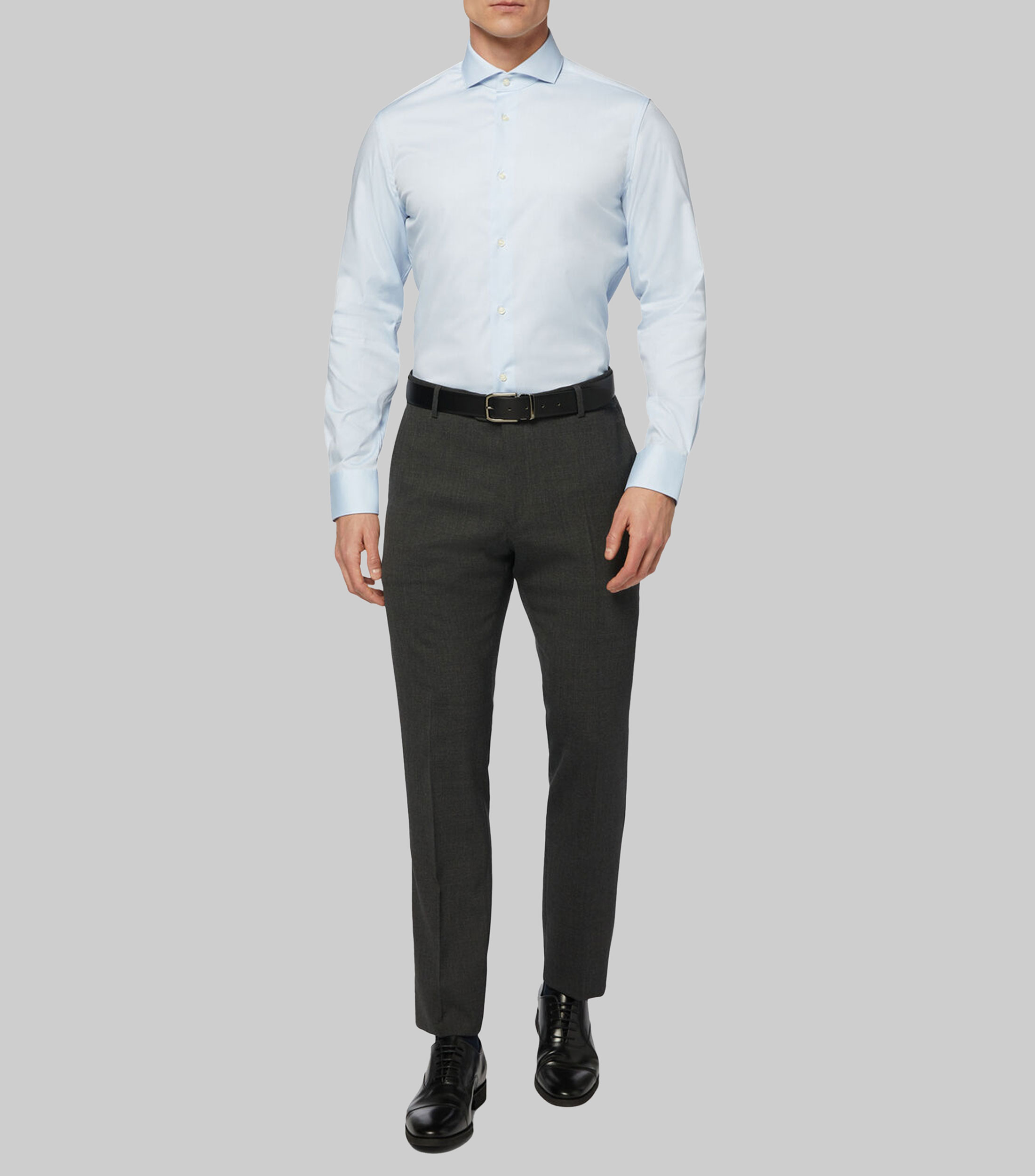 Camisa Jaspeada Manga Larga Hombre
