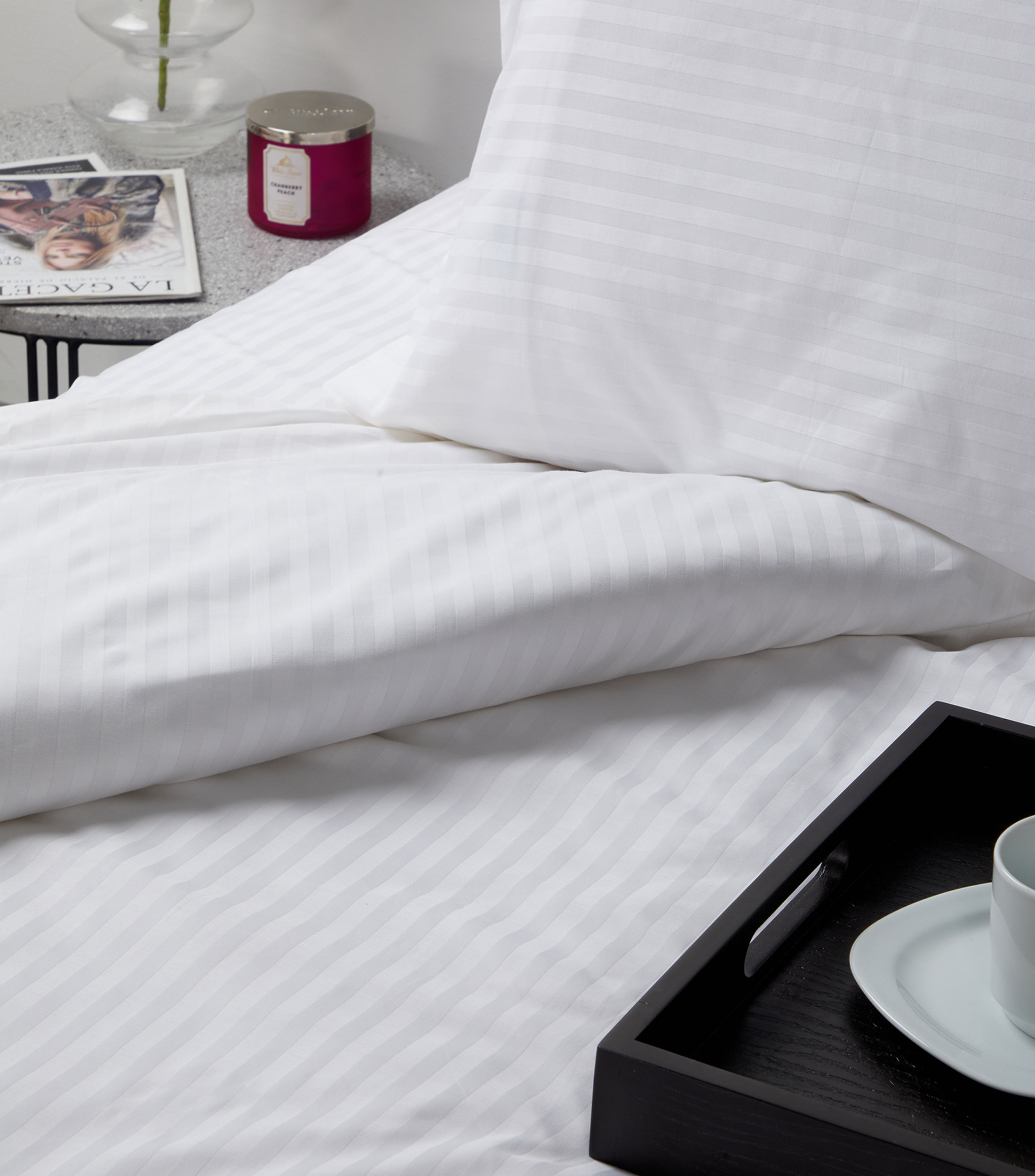 Juego de Funda para Duvet Matrimonial - Queen Size en algodón Glaciar blanca