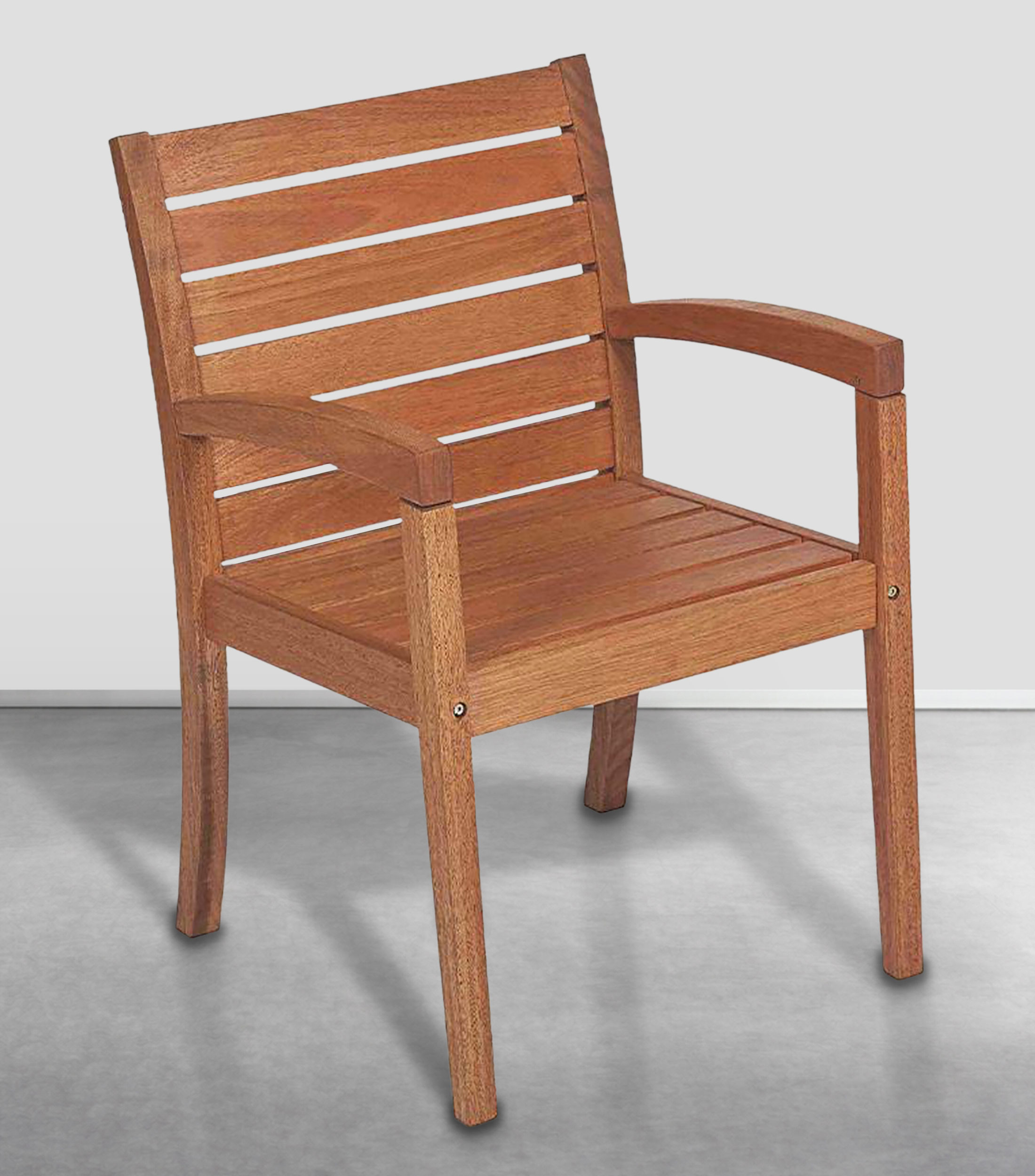 Silla para exterior con brazos Vilarica en madera