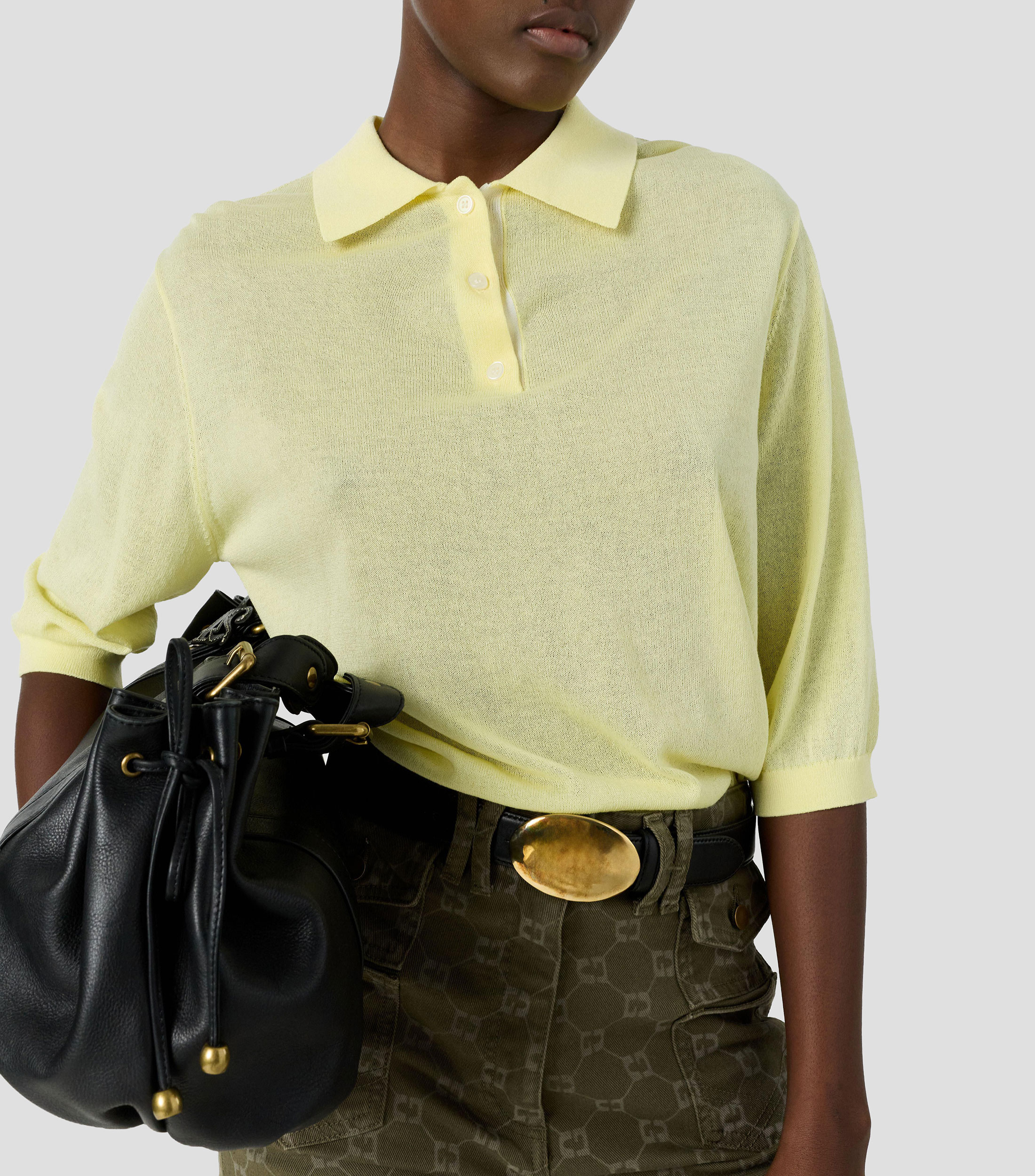 Suéter cuello polo Mujer