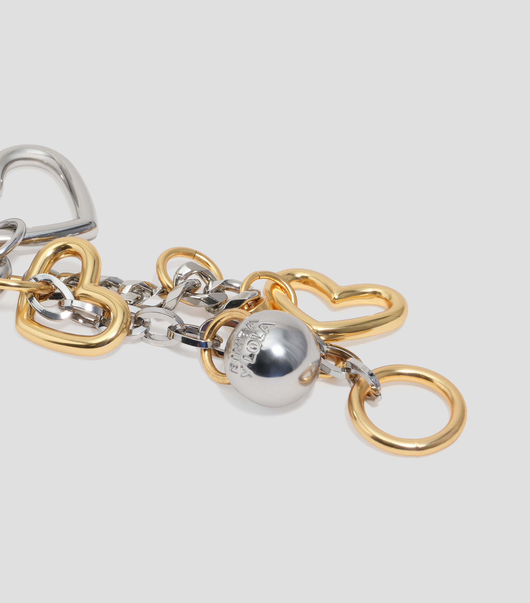 Llavero cadena metal corazones Mujer
