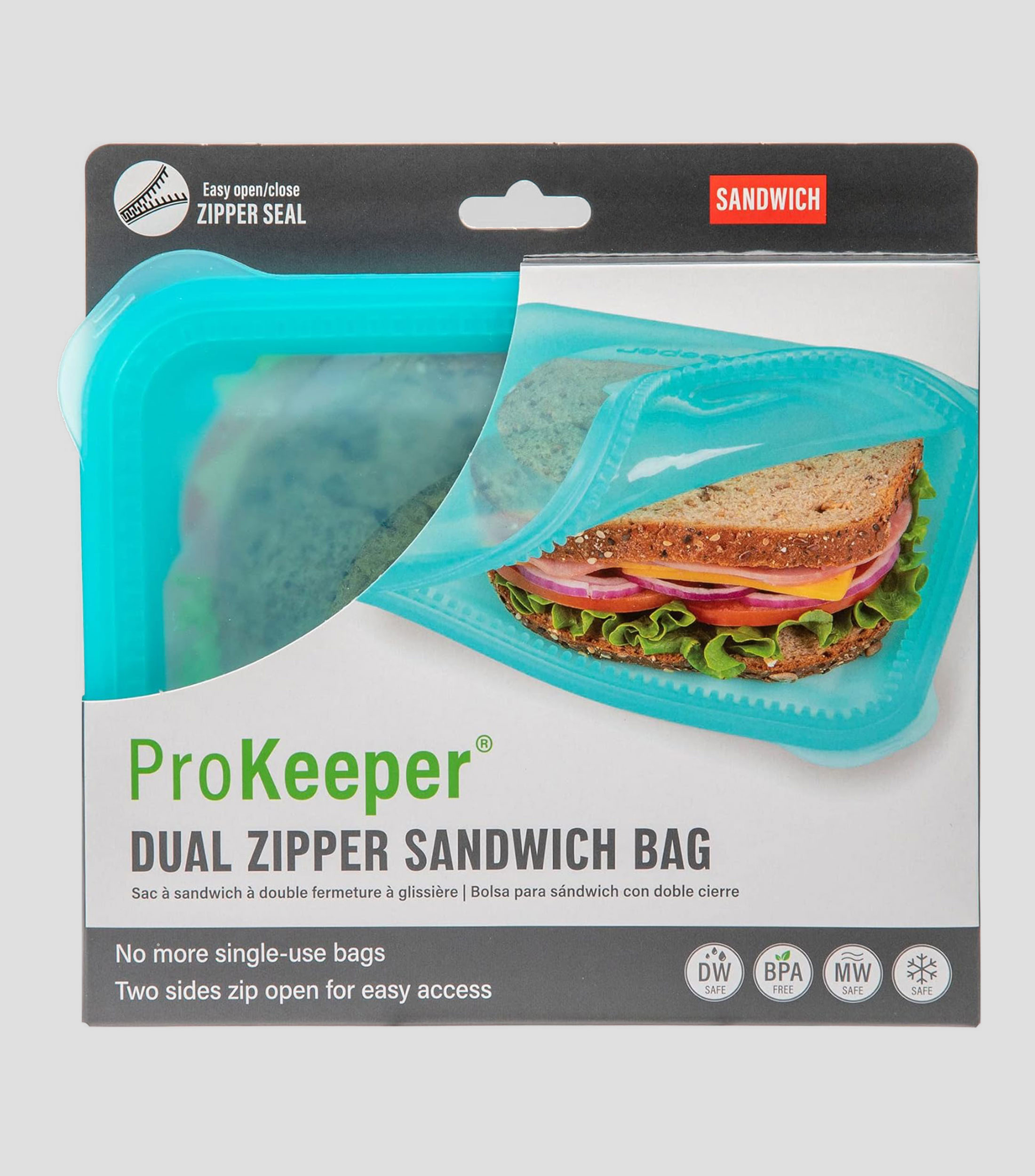 Bolsa Silicon Para Sandwich Azul