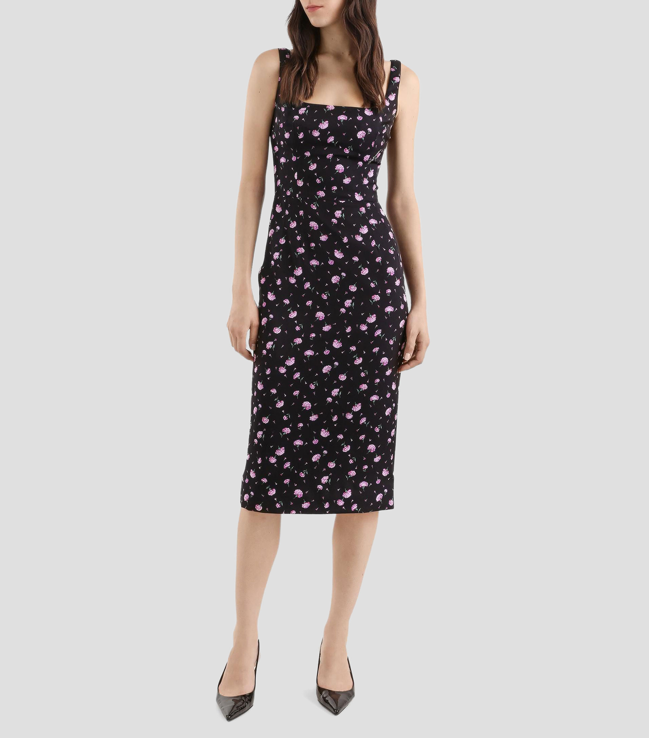 Vestido midi estampado Mujer