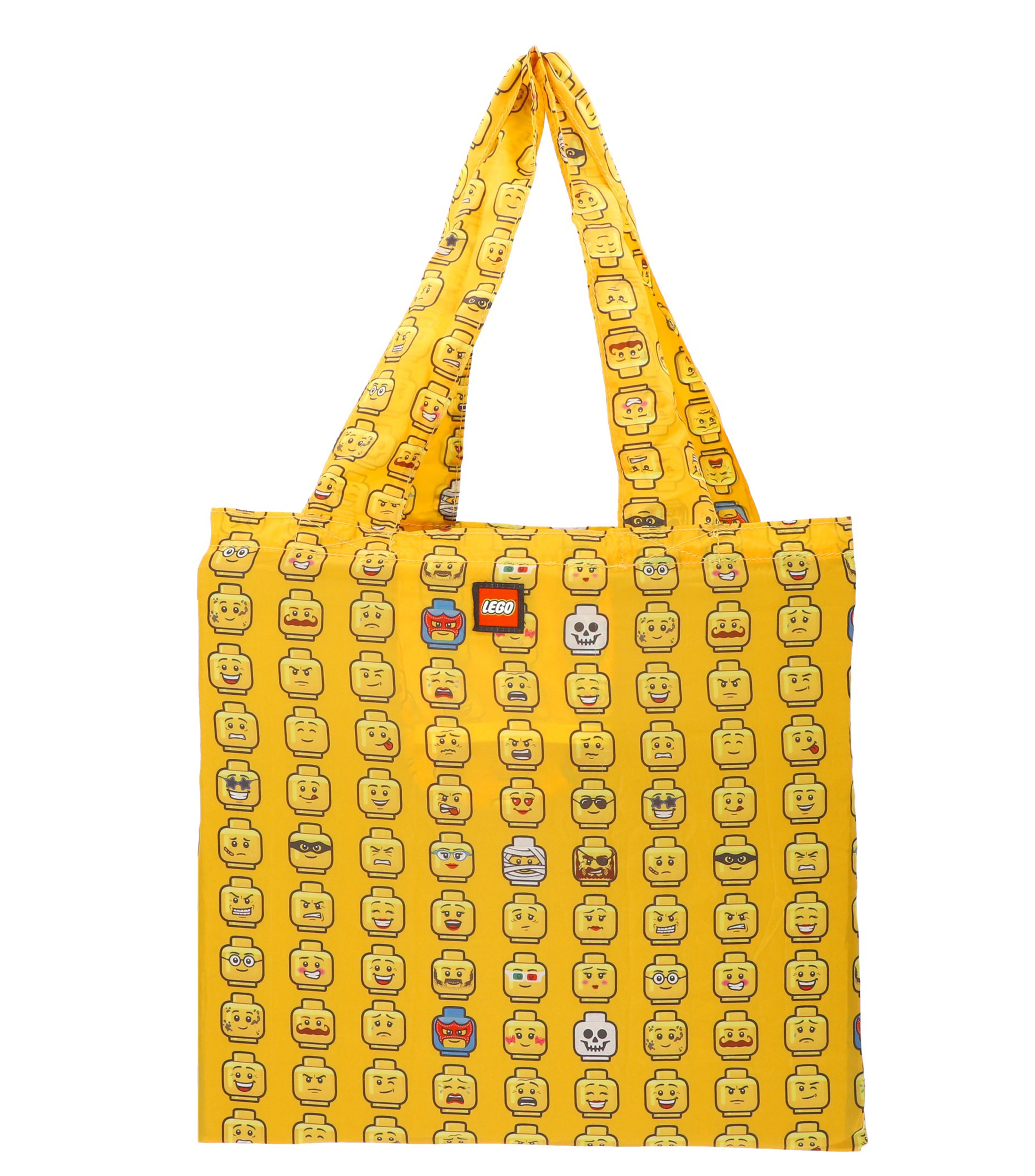 Bolso tote amarillo con caras Niño