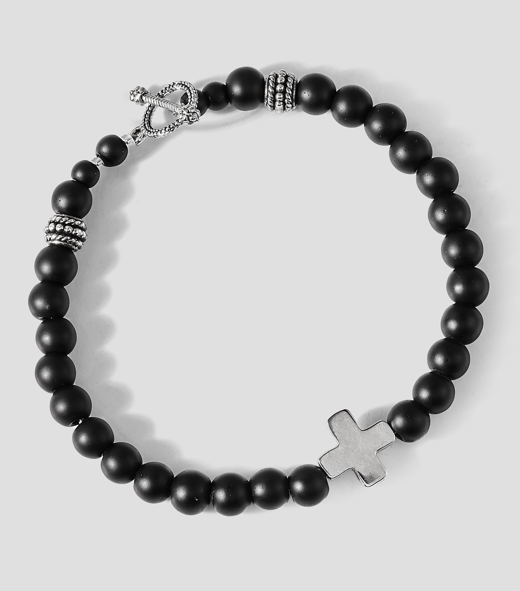 Pulsera con cruz ancha de Protección Hombre