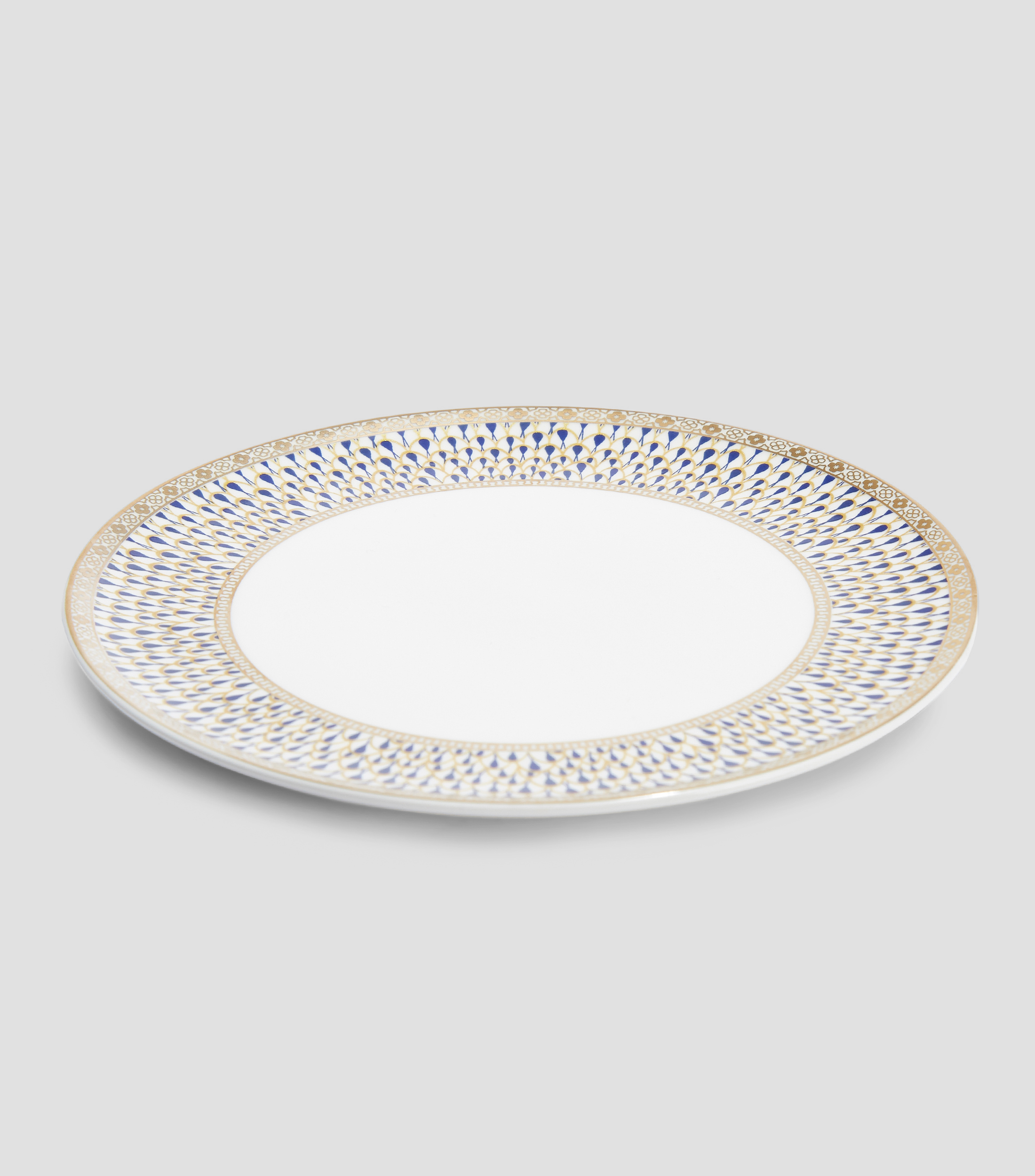 Plato para Pan Alexia con plumas de pavo real