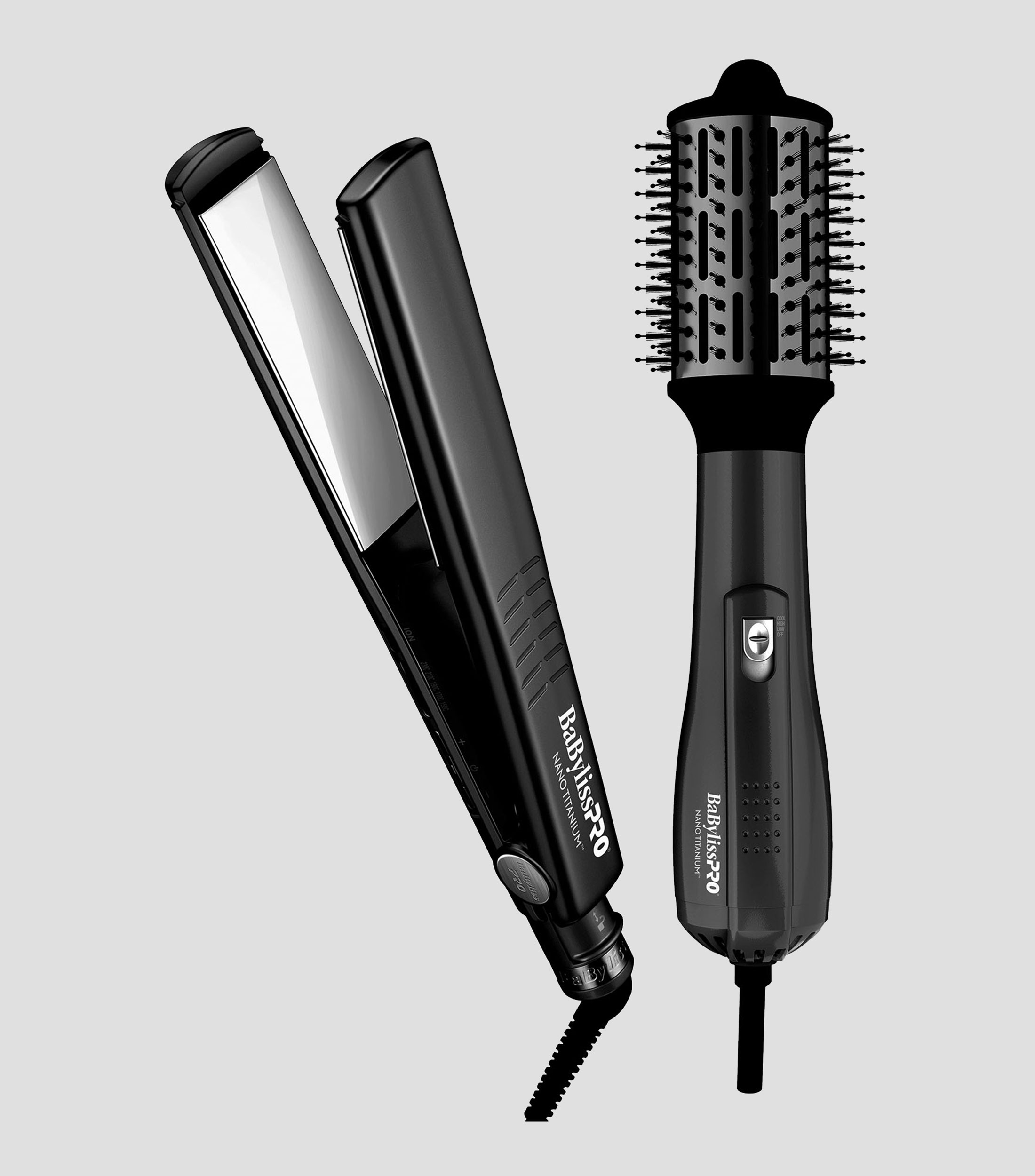 Combo Cepillo de aire y Alaciadora PRO Nano Titanium