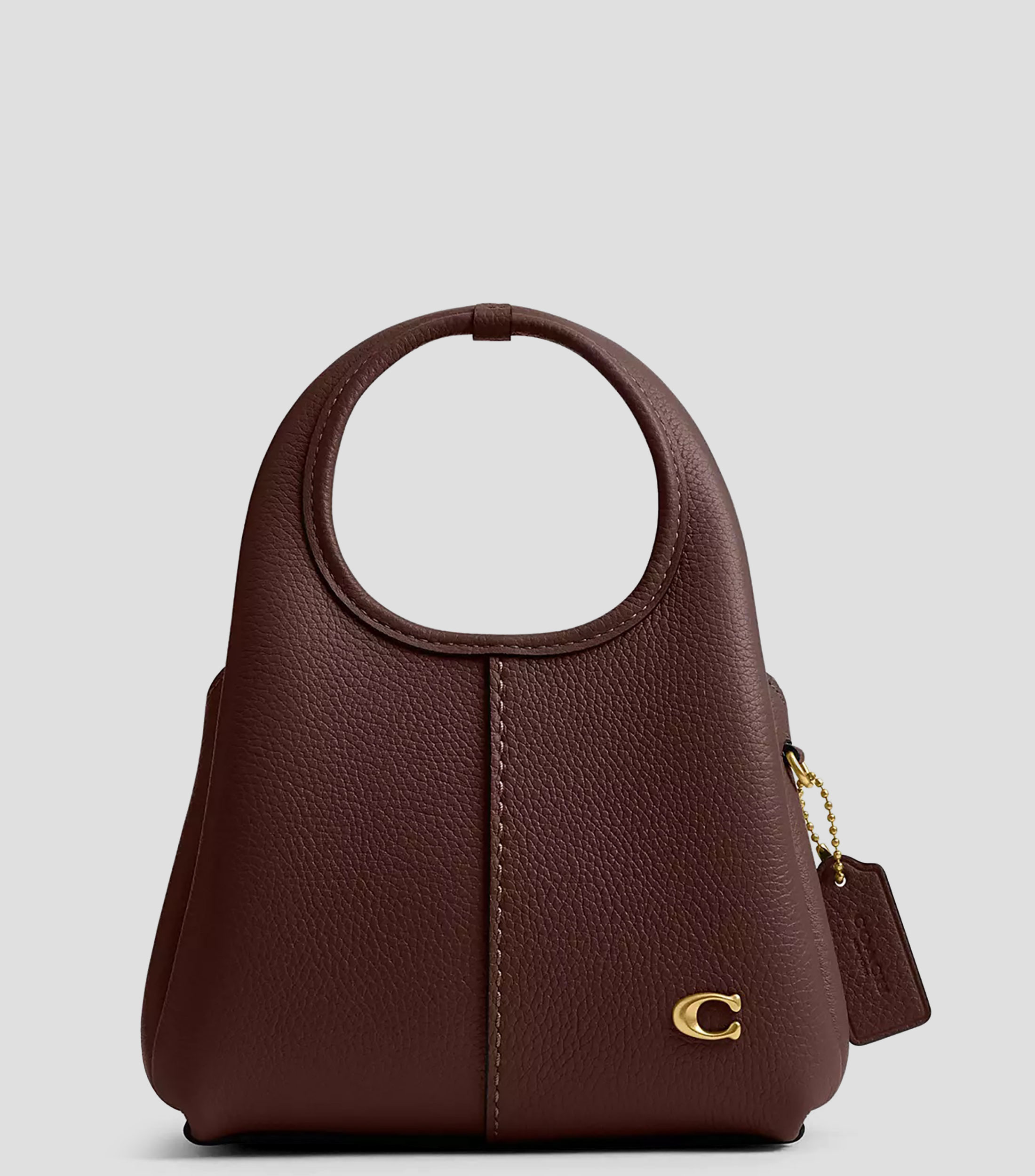 Bolsa Shoulder en cuero de vaca granulada Mujer