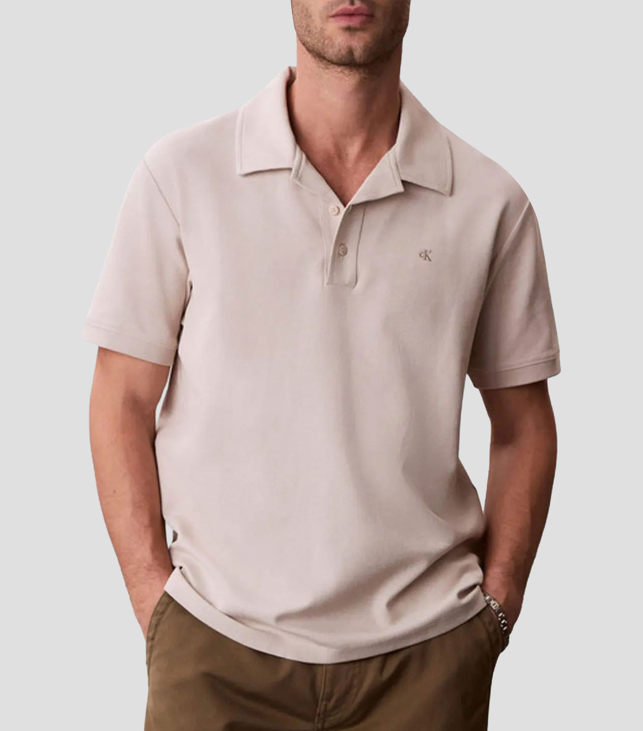 Playera polo manga corta lisa Hombre