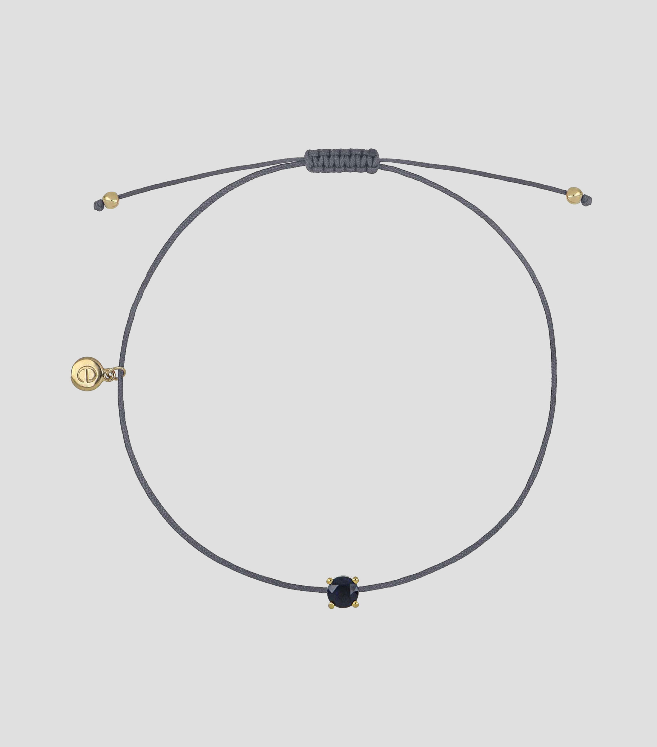 Pulsera gris con zafiro Mujer