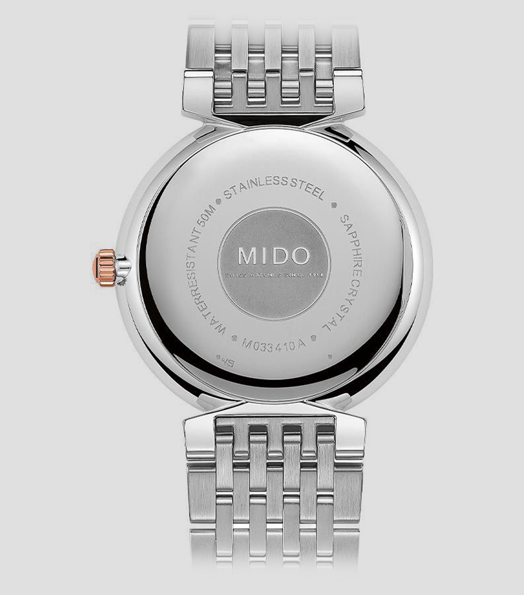 Reloj para hombre Dorada casual Oro rosa, Plateado