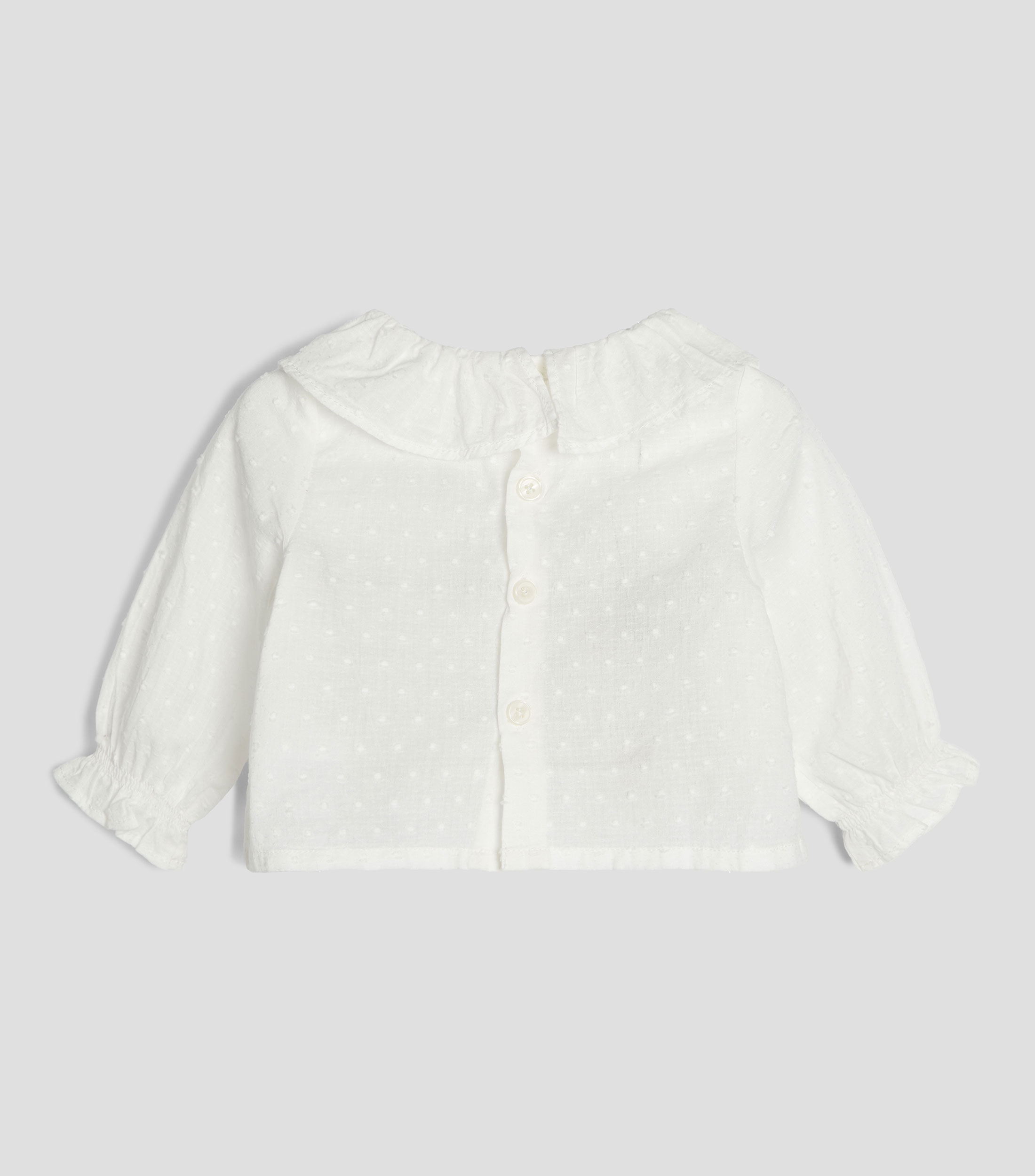 Blusa lisa de manga larga Bebé