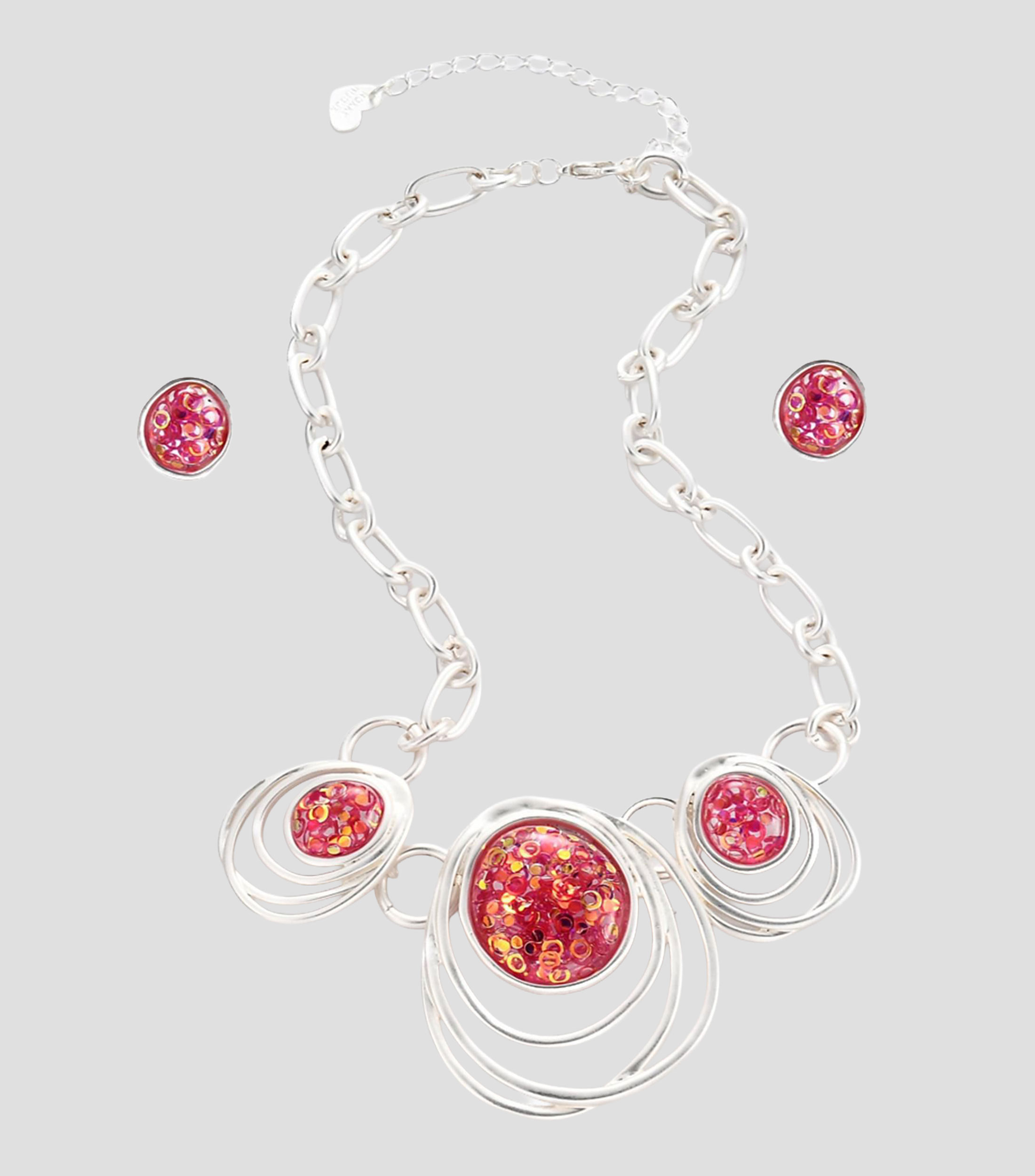 Set collar y aretes Mujer