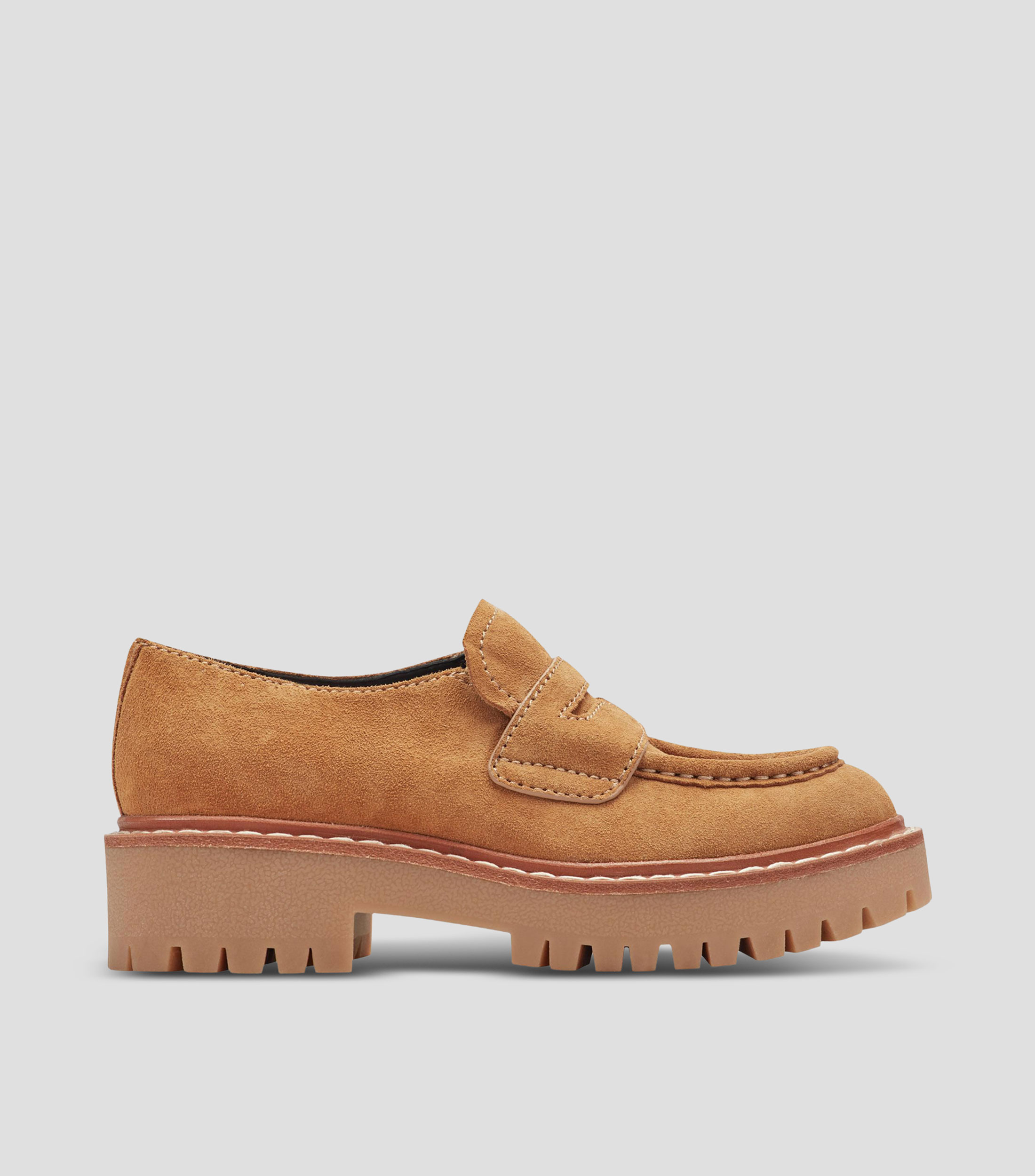 Mocasines Mlnorton en piel gamuza con cinta Mujer