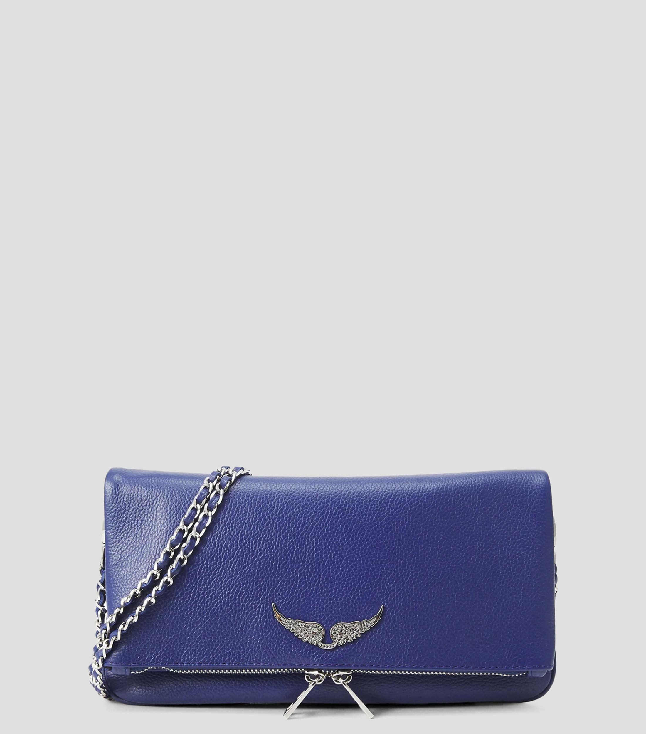 Bolsa de mano en cuero de vaca Rock Nano granulada Mujer