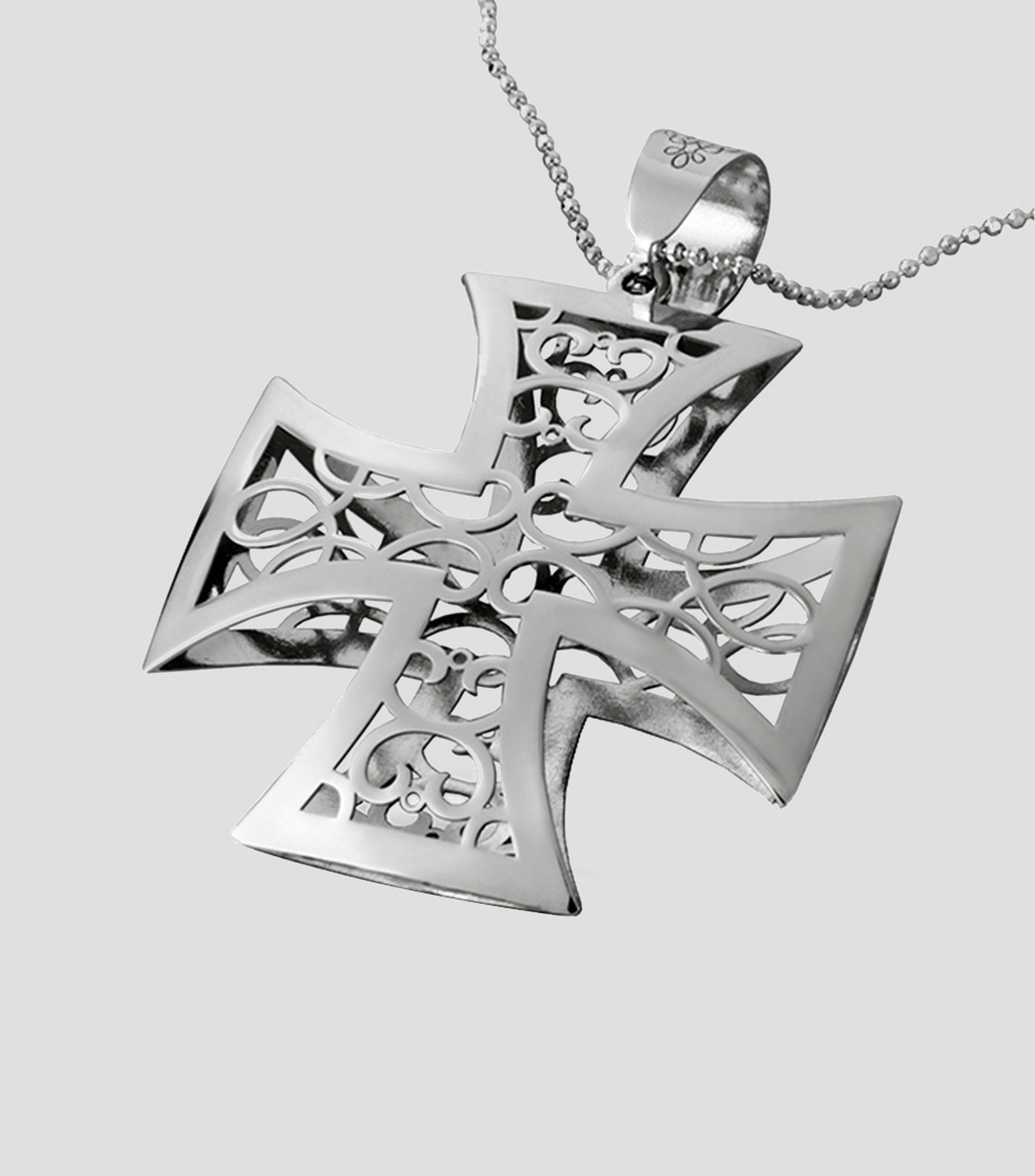 Dije en plata cruz Mujer