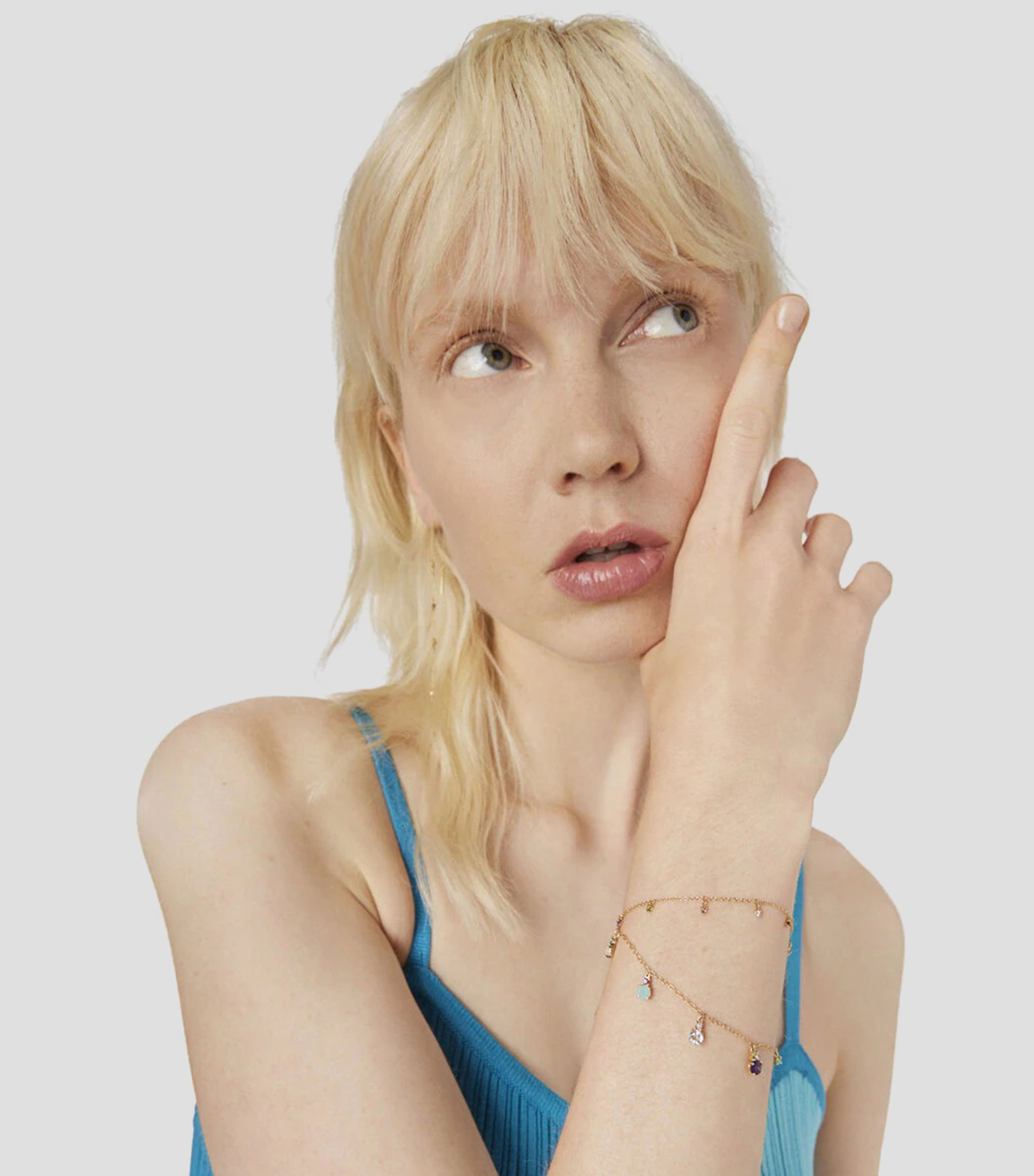Pulsera en Oro amarillo de 18 Kilates Virtual Garden con gemas Mujer