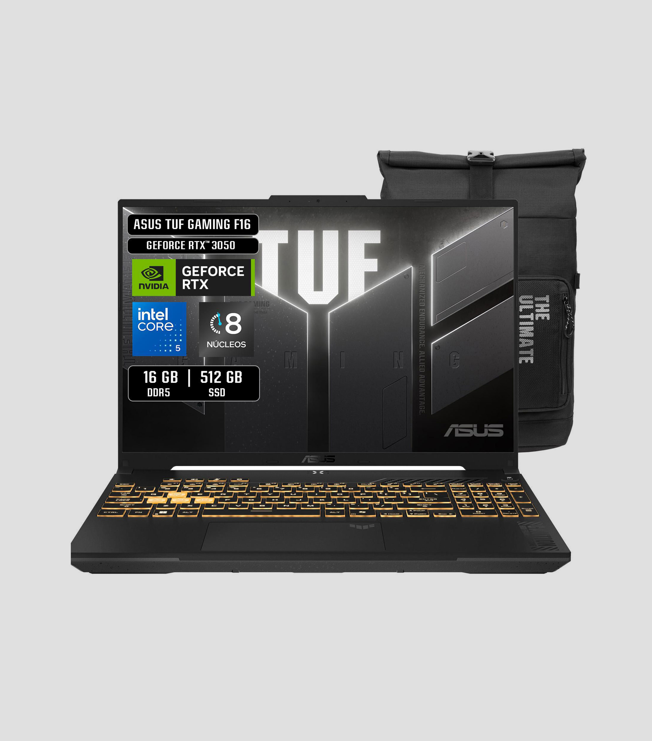 Laptop TUF Gaming 16 NVIDIA GeForce RTX 3050, Intel Core 5 Processor 210H, RAM DDR4 16GB, SSD 512GB