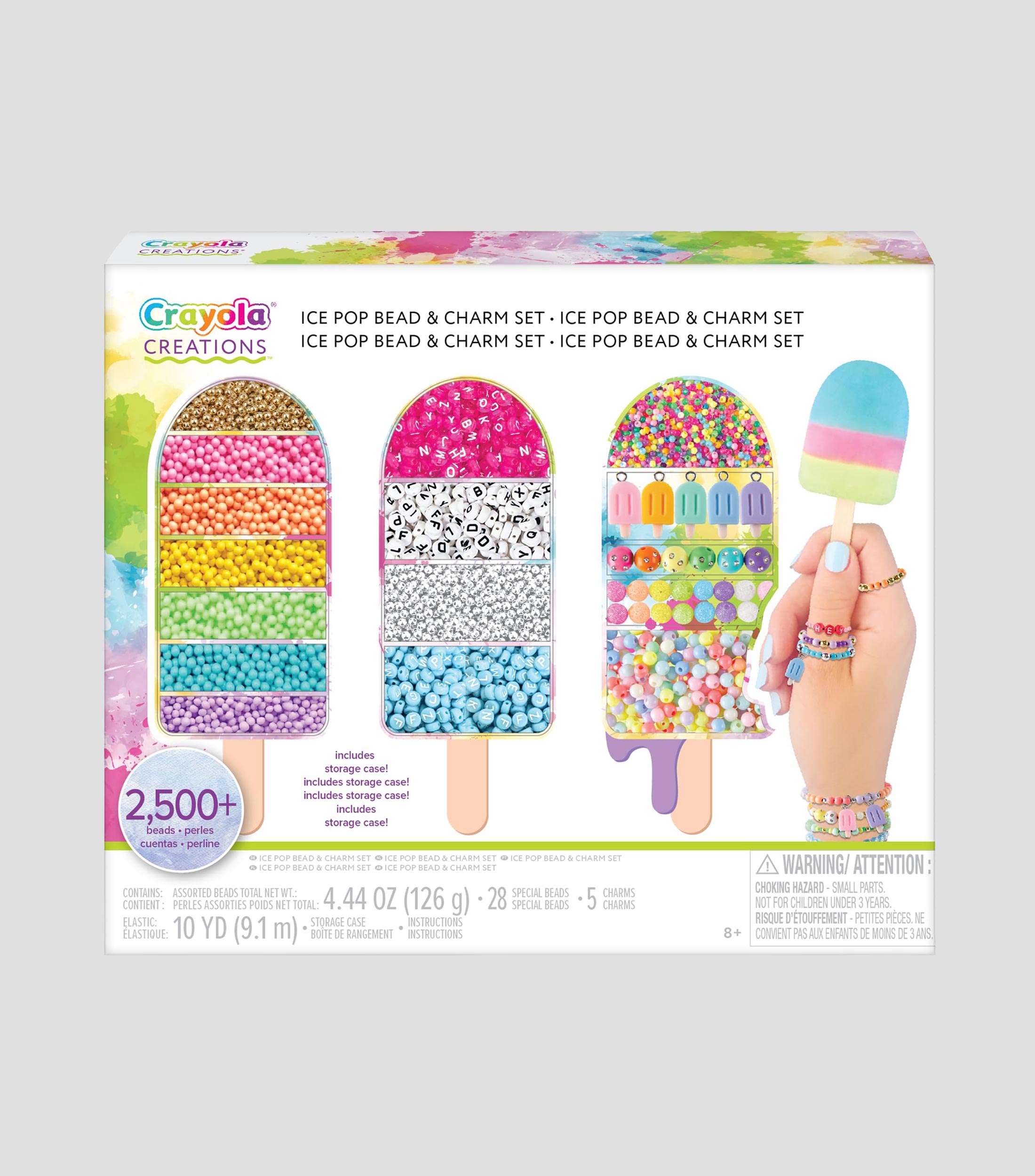 Set de Cuentas Crayola Creations Ice Pop Bead & Charm Set