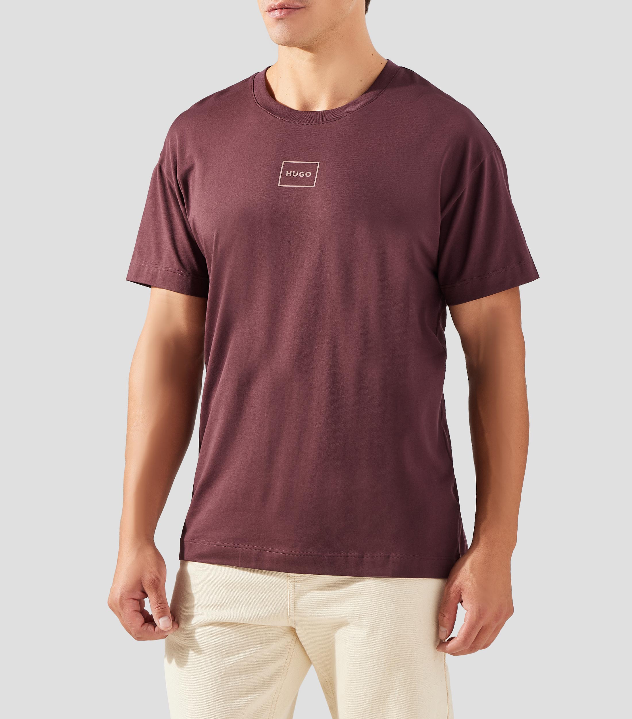 Playera cuello redondo manga corta estampada Hombre