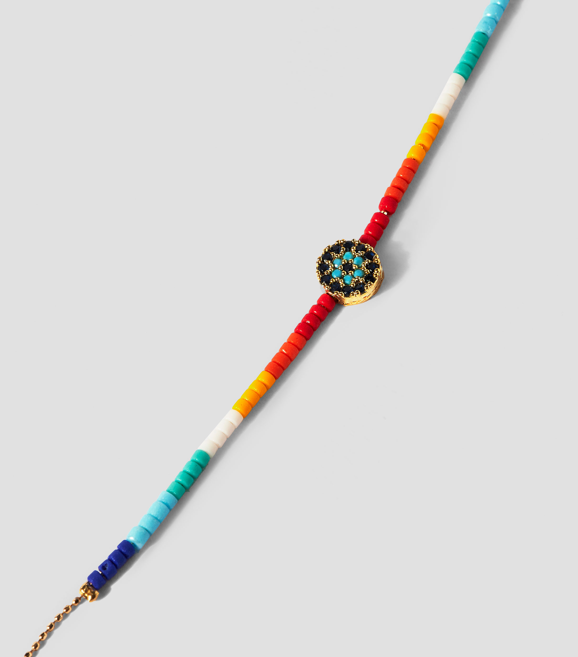 Pulsera cuentas multicolor Mujer