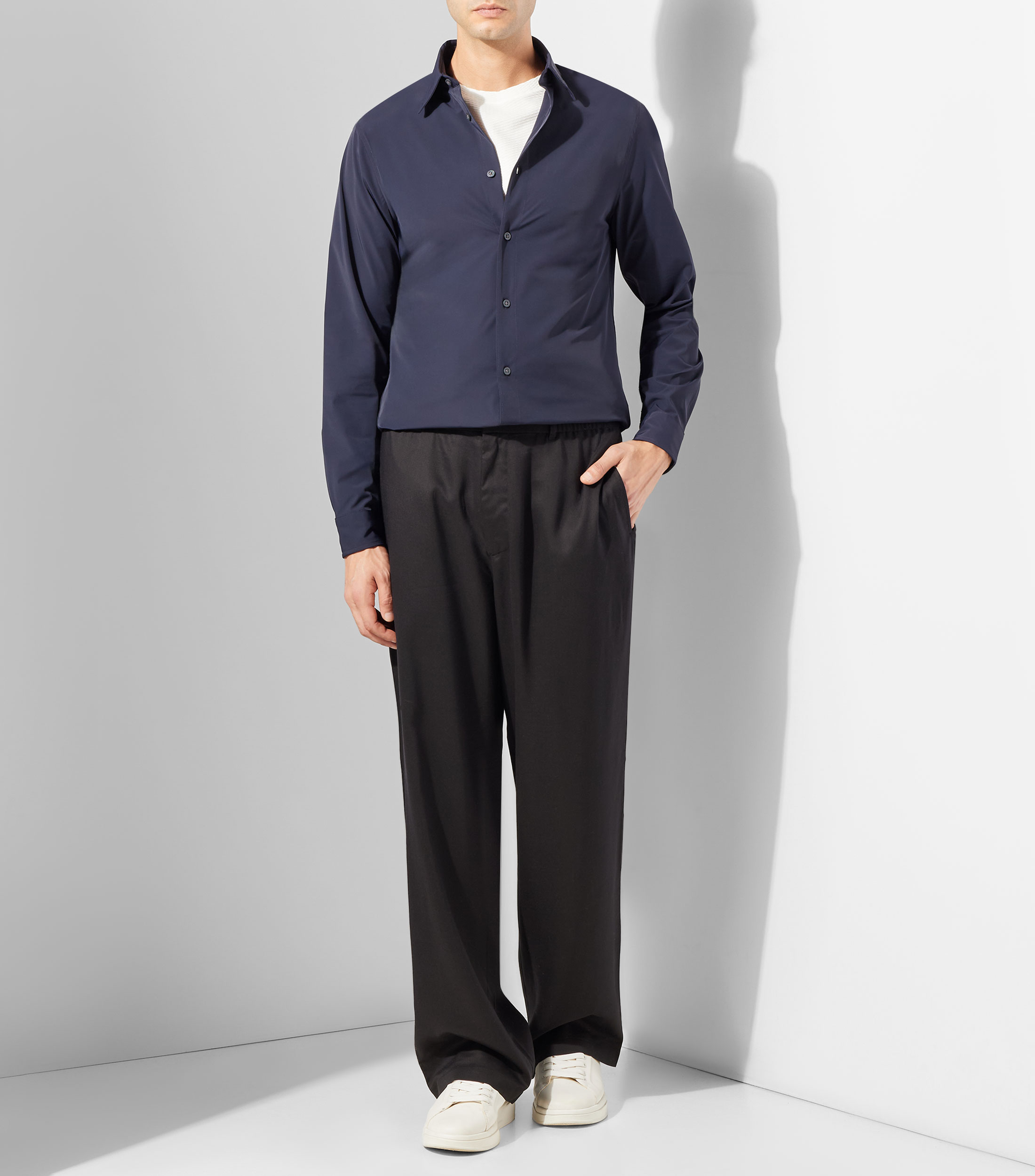 Camisa lisa manga larga Hombre