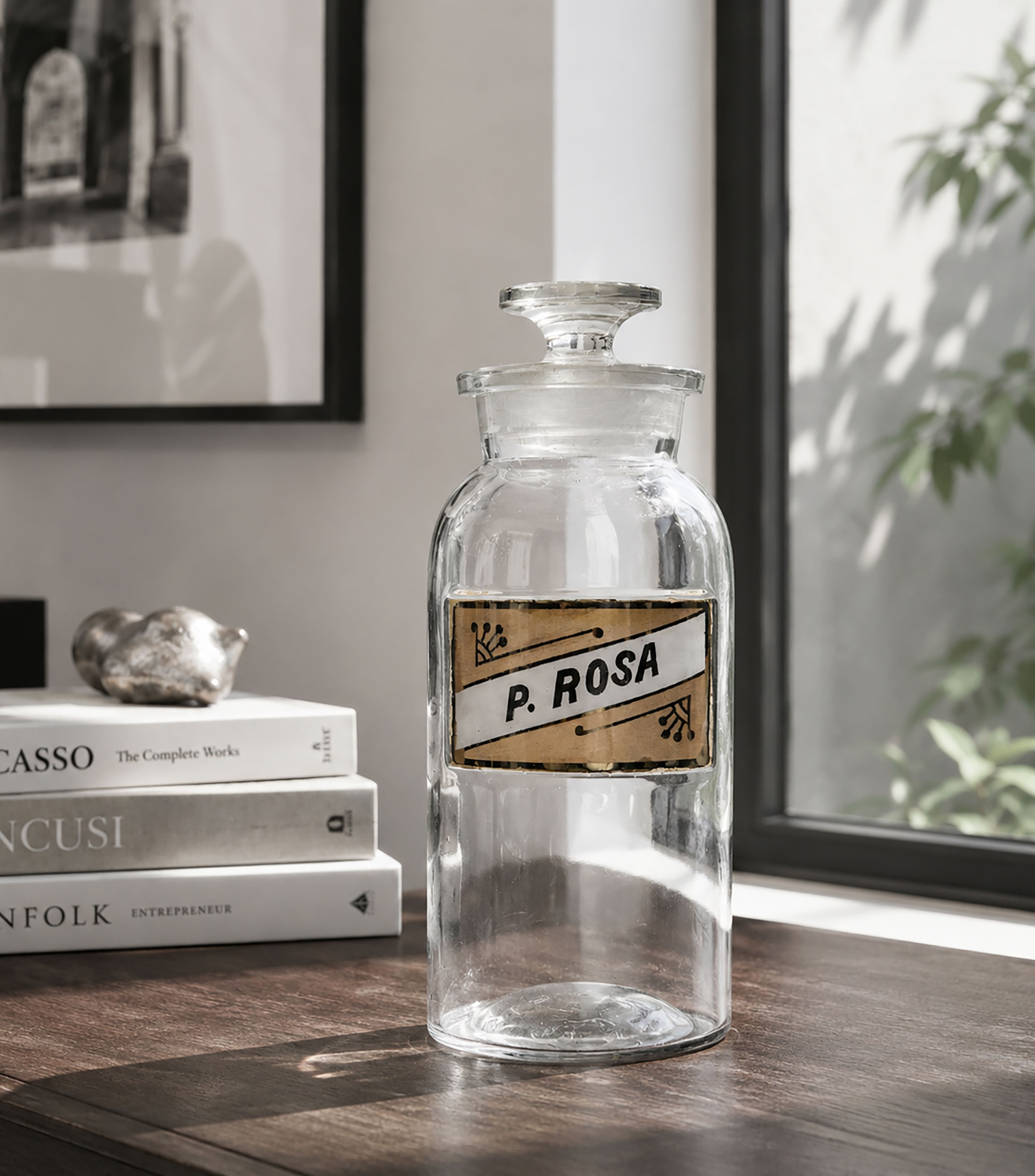 Frasco decorativo en vidrio