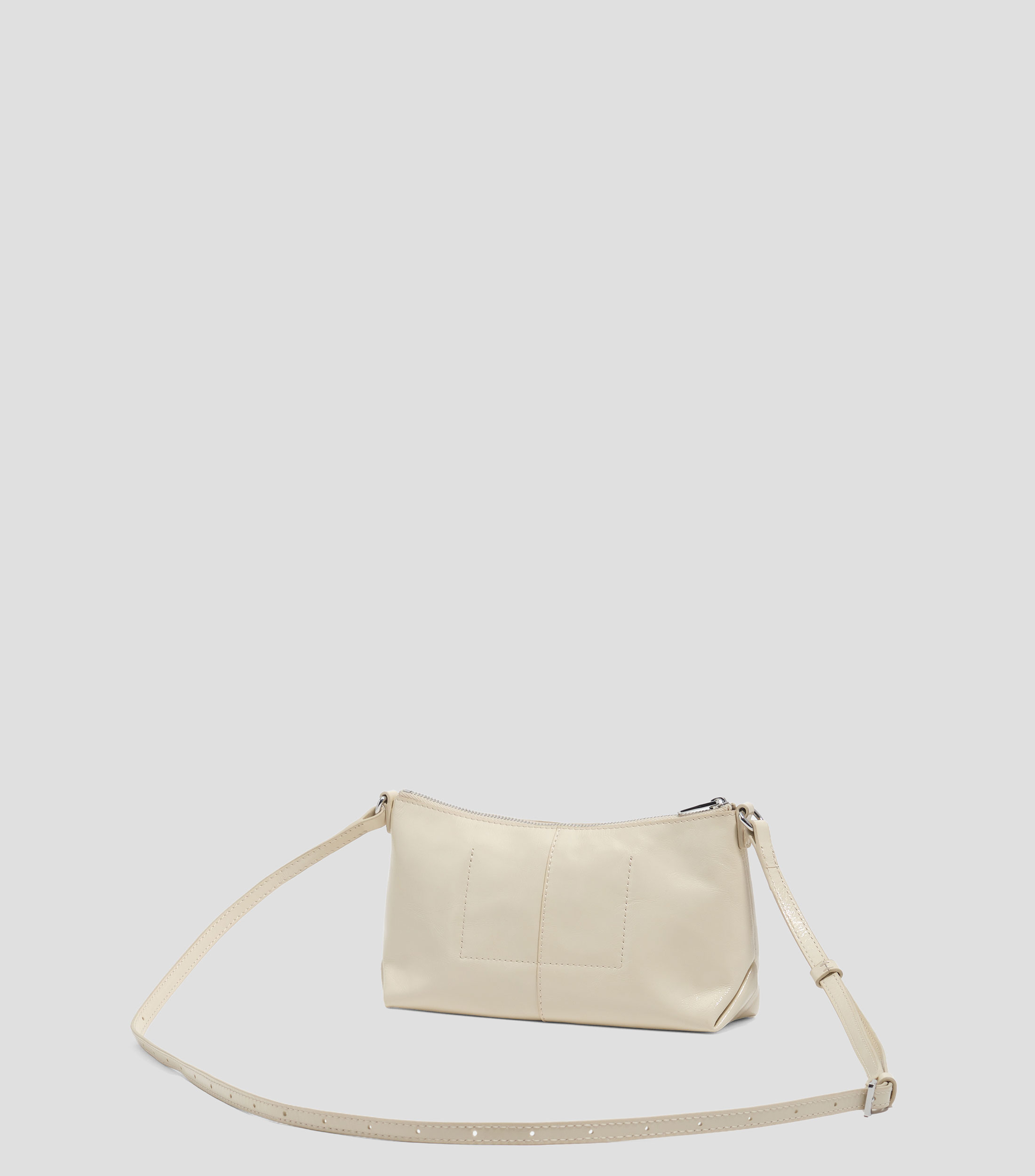 Bolsa crossbody en piel lisa Mujer