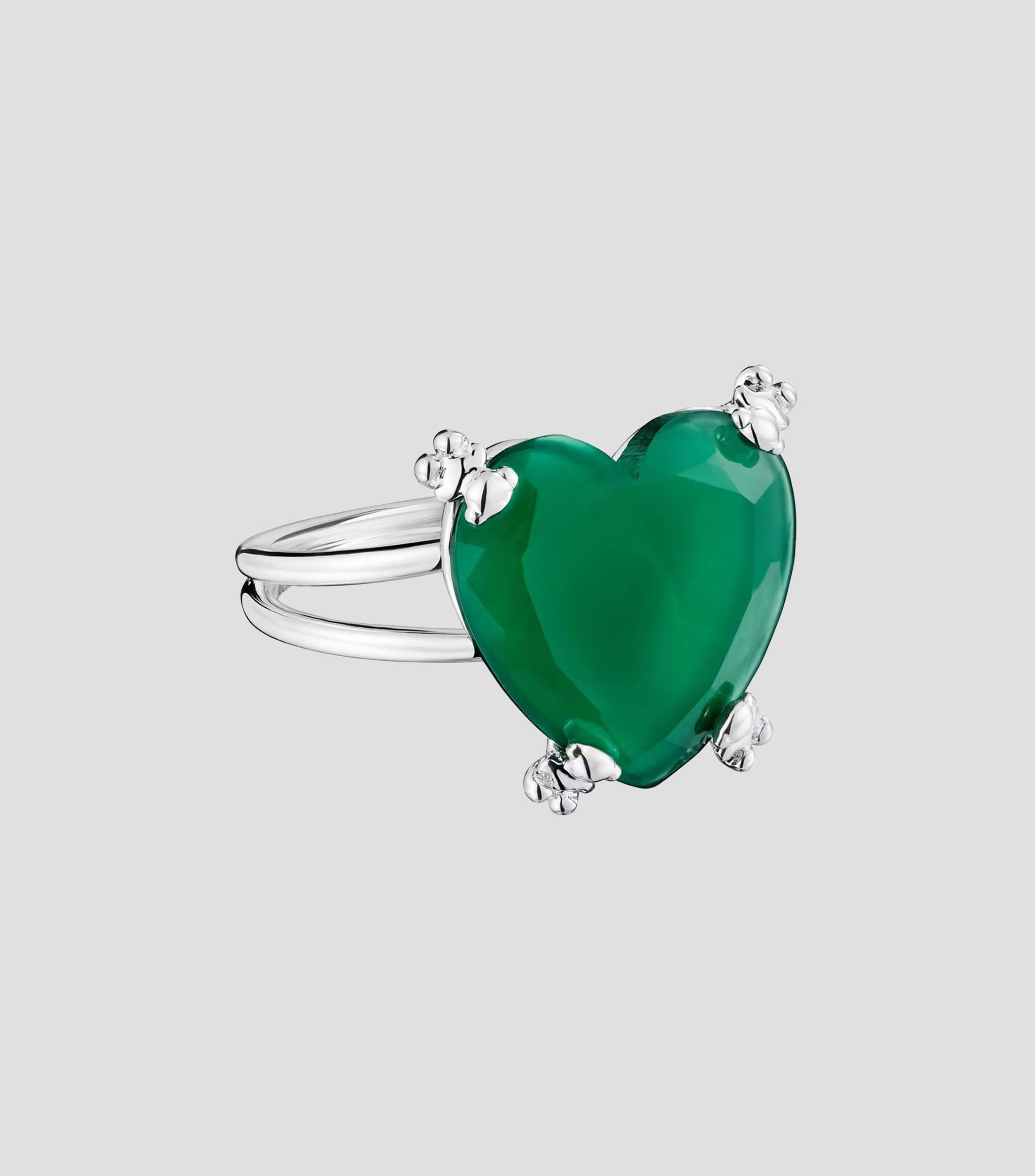 Anillo en plata Color Pills con incrustación de calcedonia Mujer